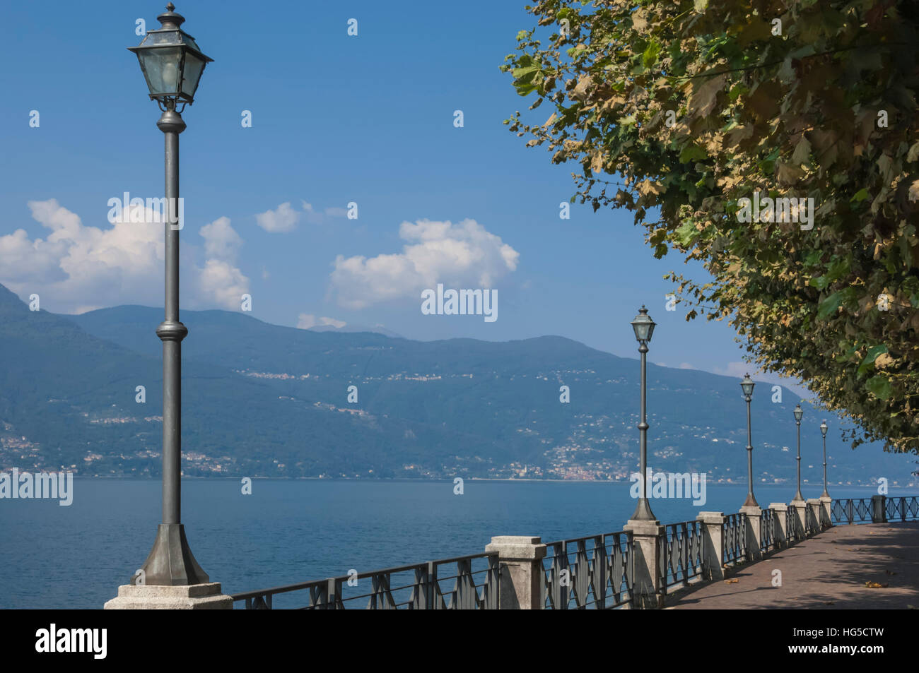 El Lago de Como, Lombardía, Lagos Italianos, Italia Foto de stock