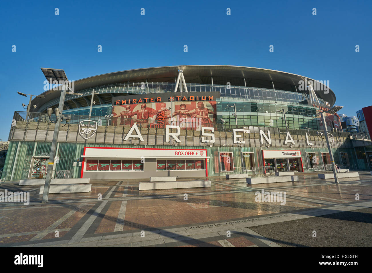 Estadio de fútbol del Arsenal. Emirates Stadium Foto de stock