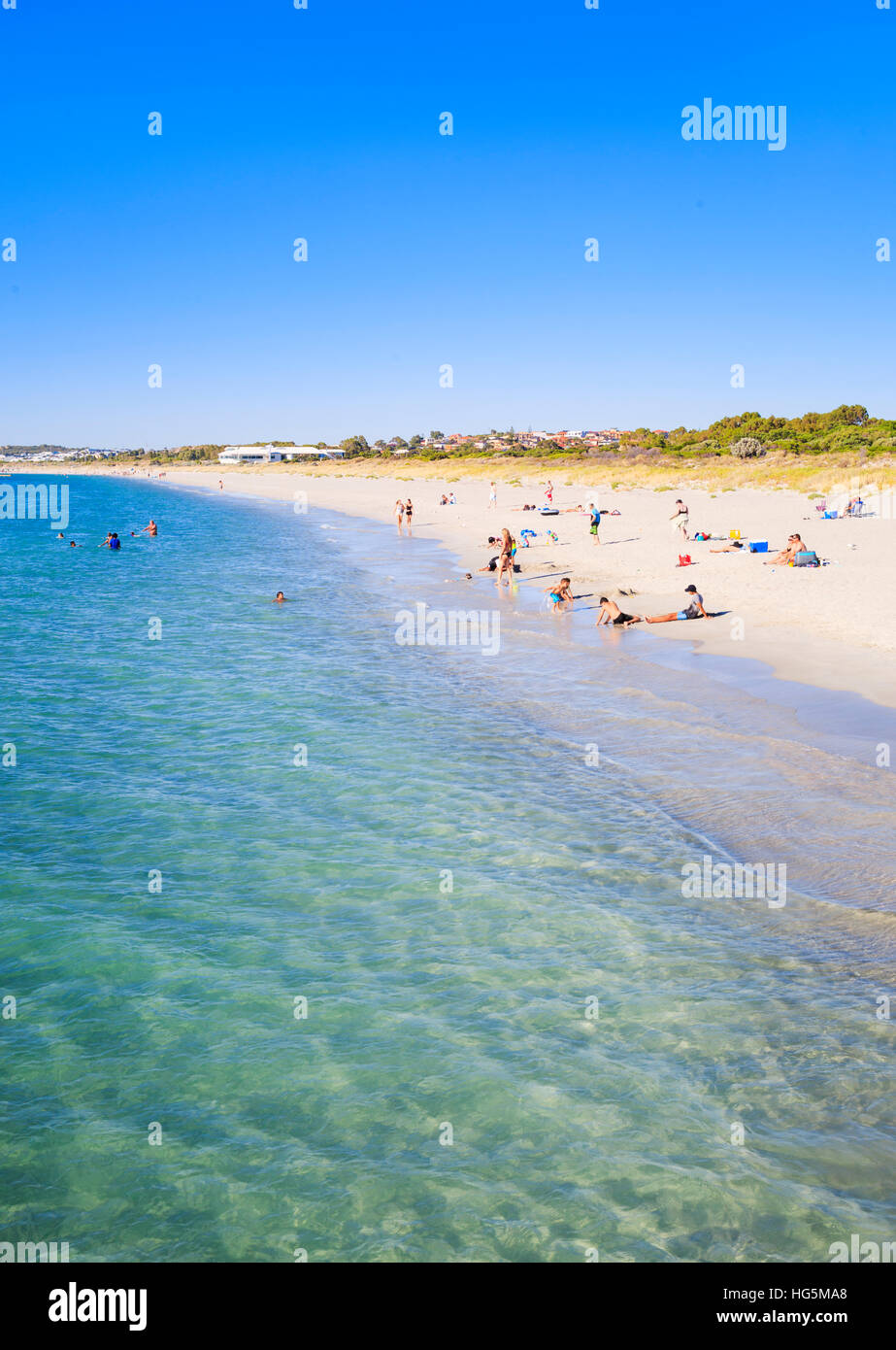 Coogee Beach en un día de verano. Perth, Australia Occidental Foto de stock