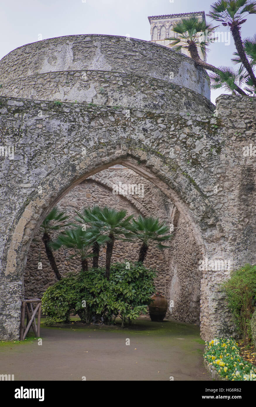 Villa Rufolo de Ravello, Italia Foto de stock