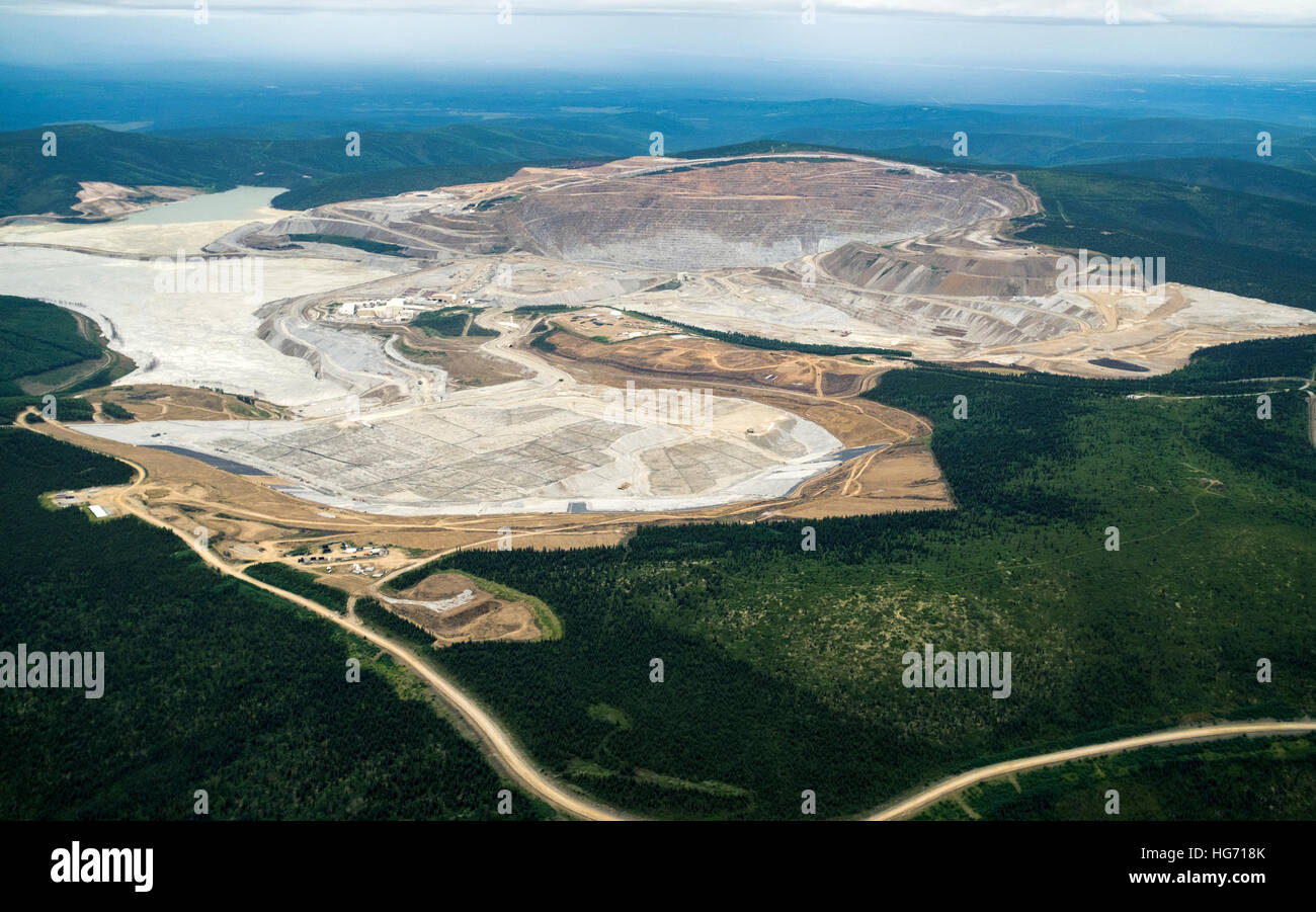 La gran mina de oro de Fort Knox, justo al norte de Fairbanks, Alaska