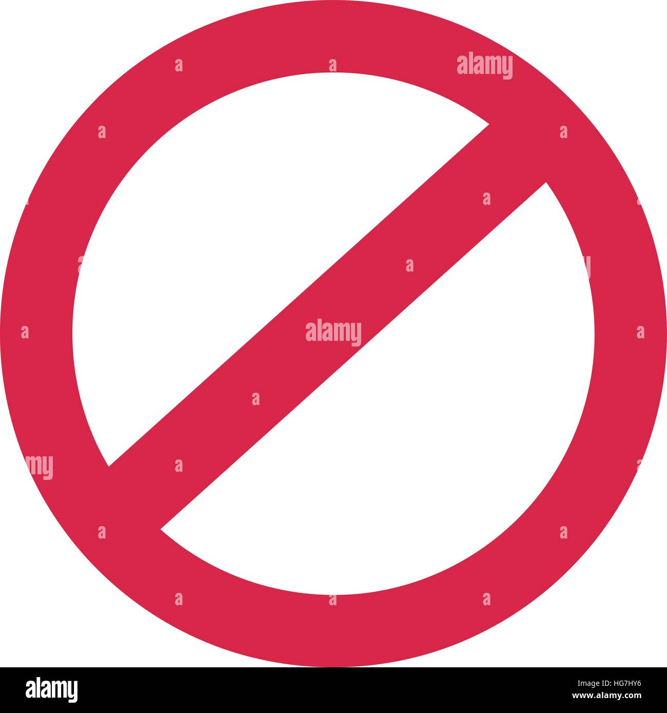 Signo de prohibición prohibido Ilustración del Vector