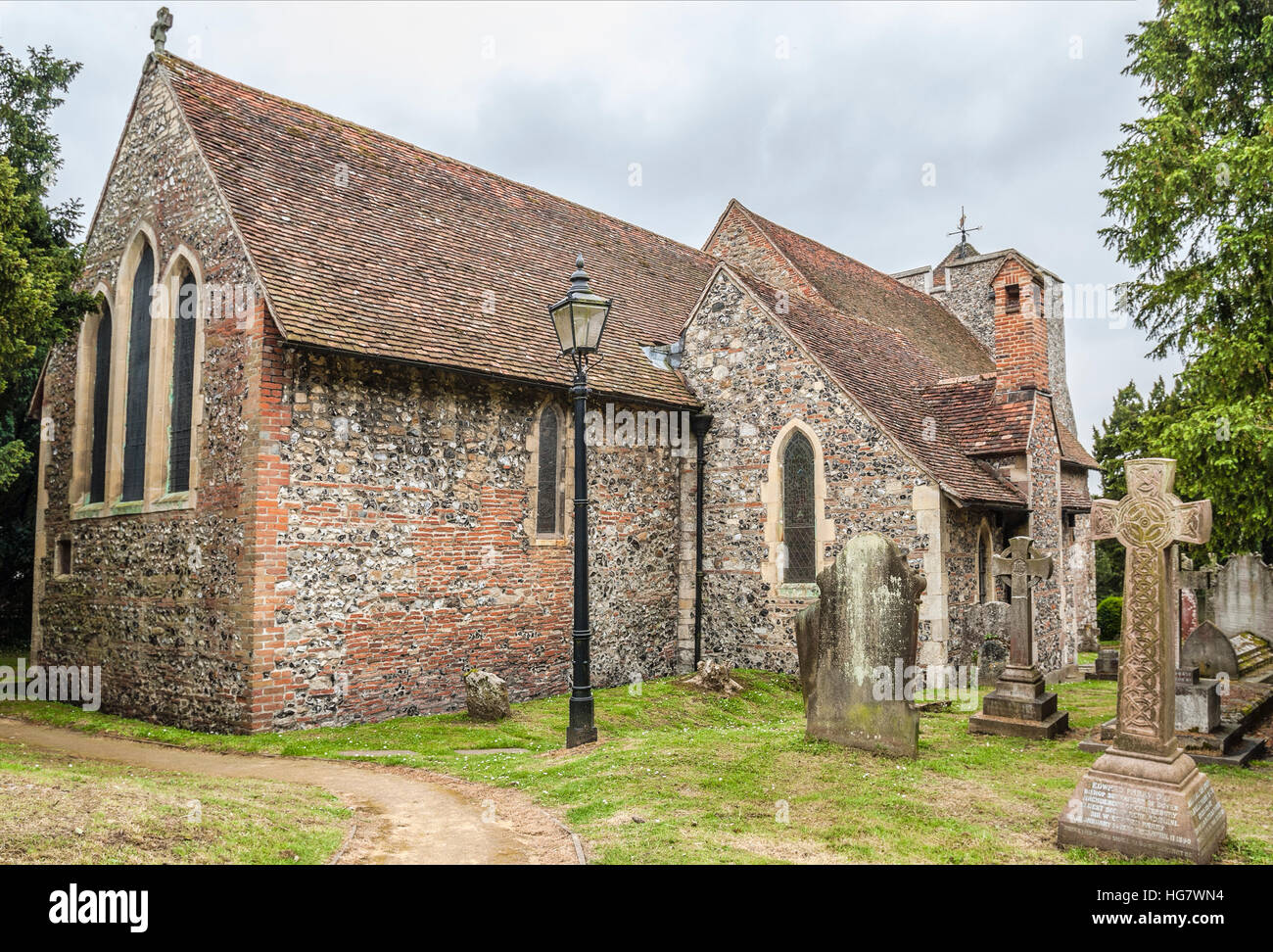 La iglesia de St.Martins en Canterbury, en el condado de Kent, Sureste de Inglaterra. Foto de stock