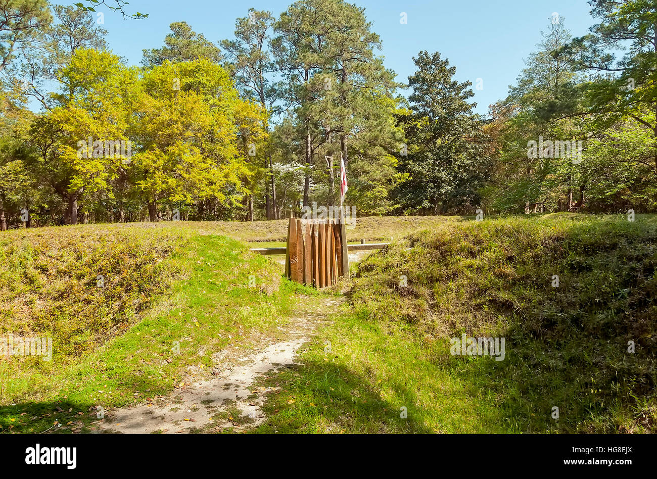 El sitio histórico de Fort Raleigh NC Manteo la Isla Roanoke Foto de stock