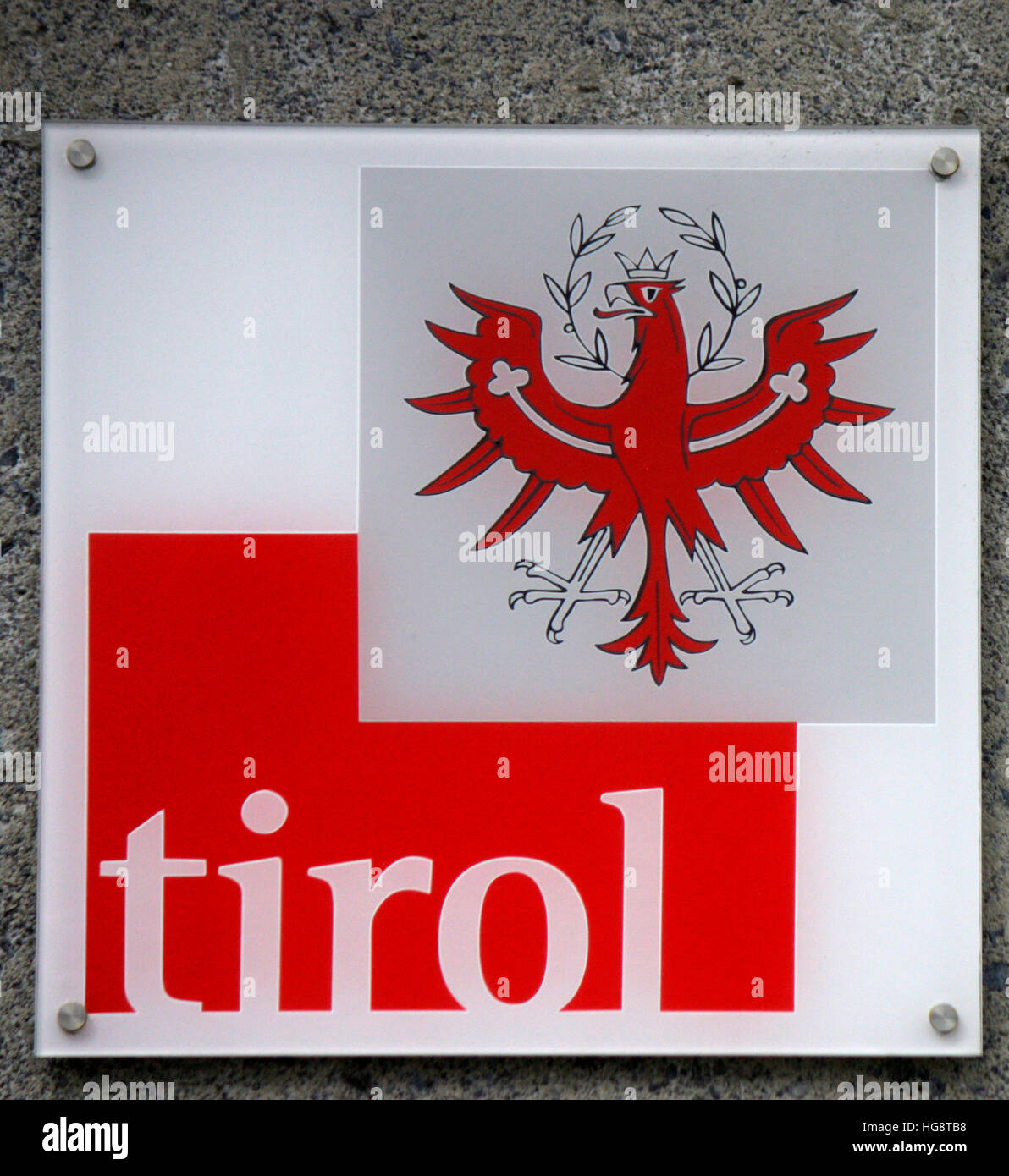 Logotipo: Tirol, Oesterreich. Foto de stock