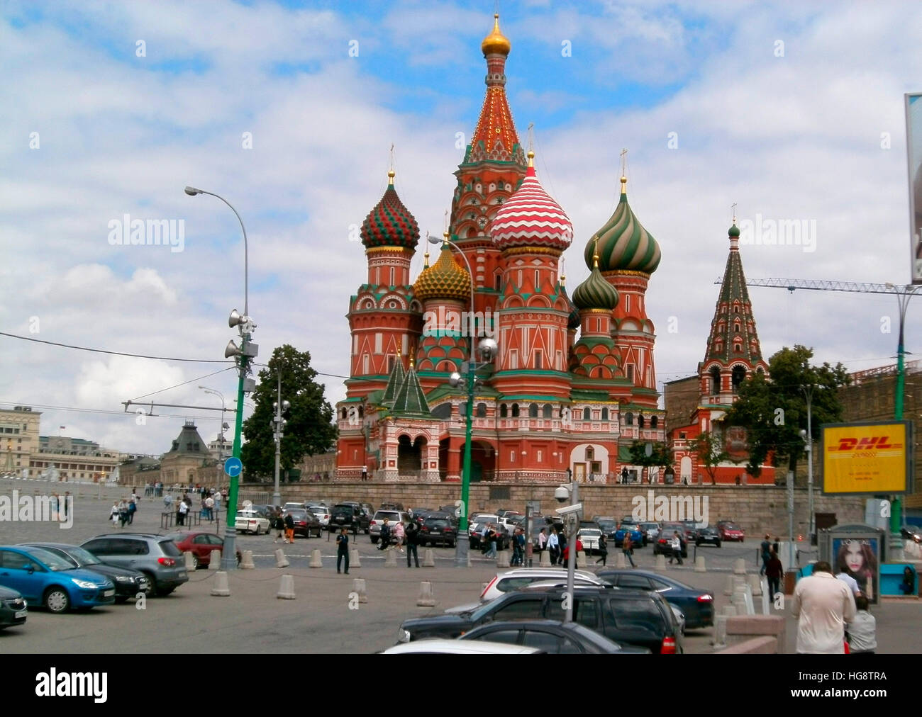 Impressionen: Basilius Kathedrale, Roter Platz, Moskau, Russland. Foto de stock