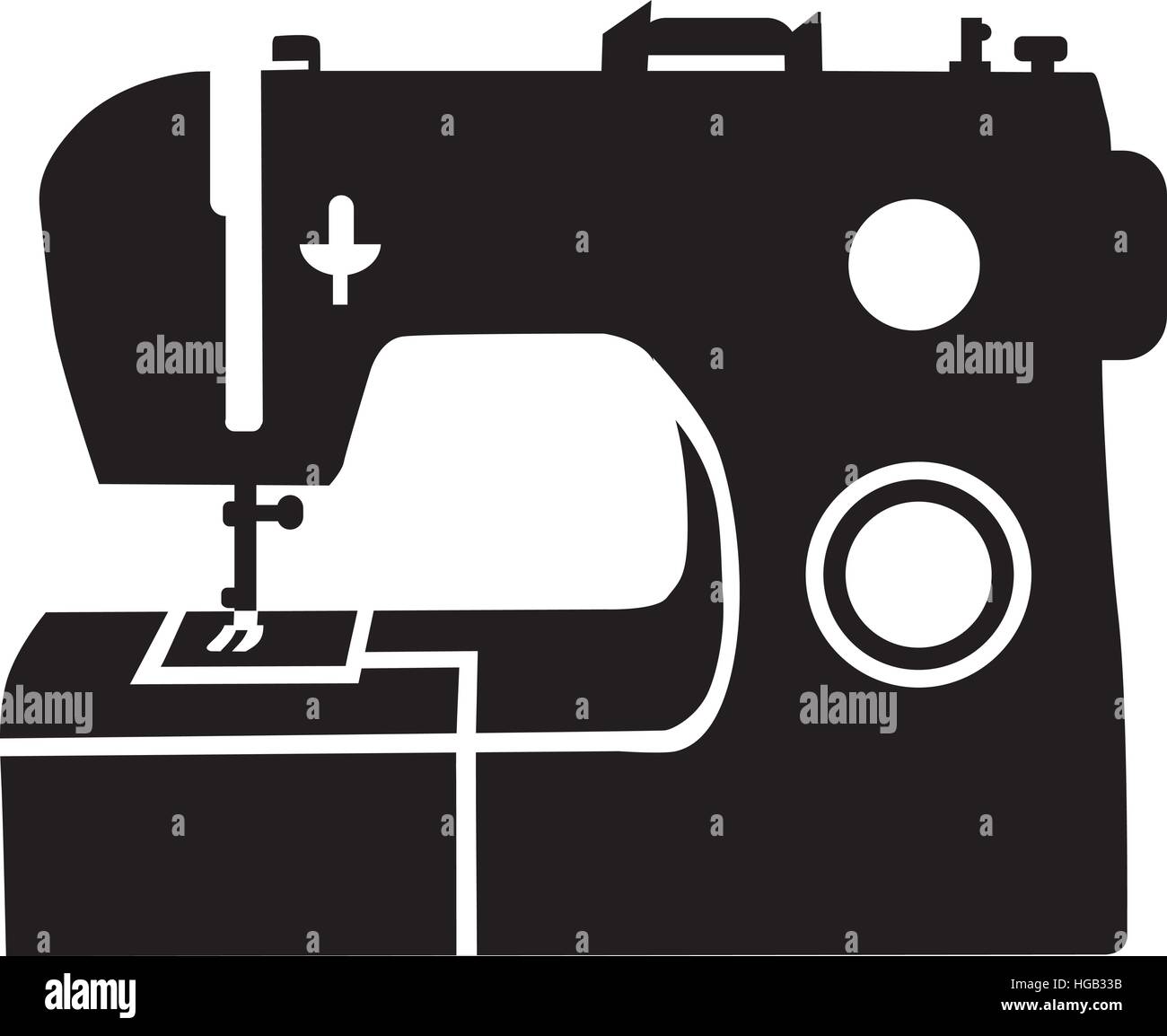 Maquina de coser negra Imágenes vectoriales de stock - Alamy