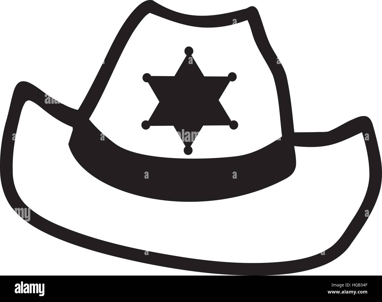Sombrero del sheriff Imágenes vectoriales de stock - Alamy