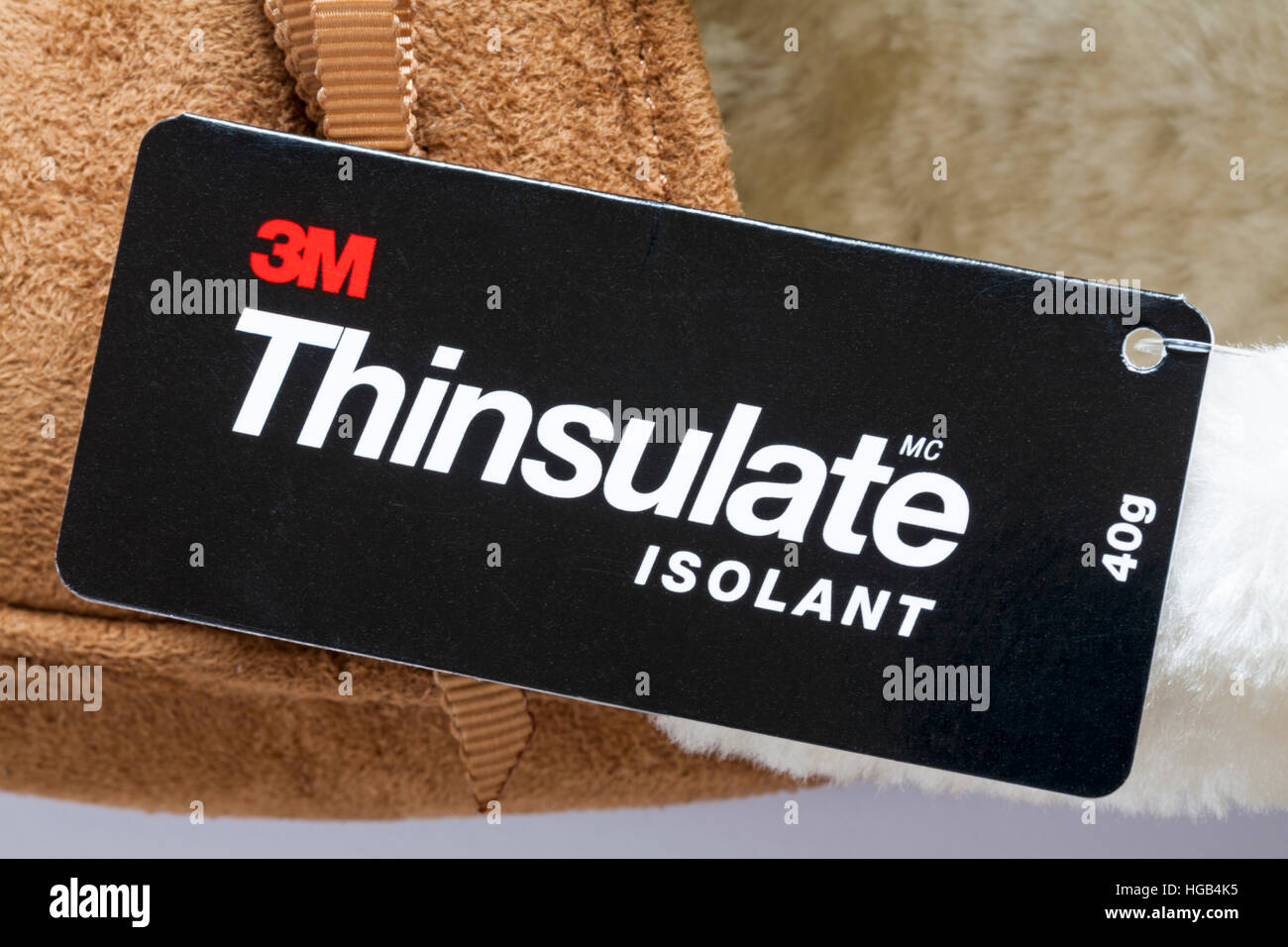 3m thinsulate isolant insulation label on slippers fotografías e ...