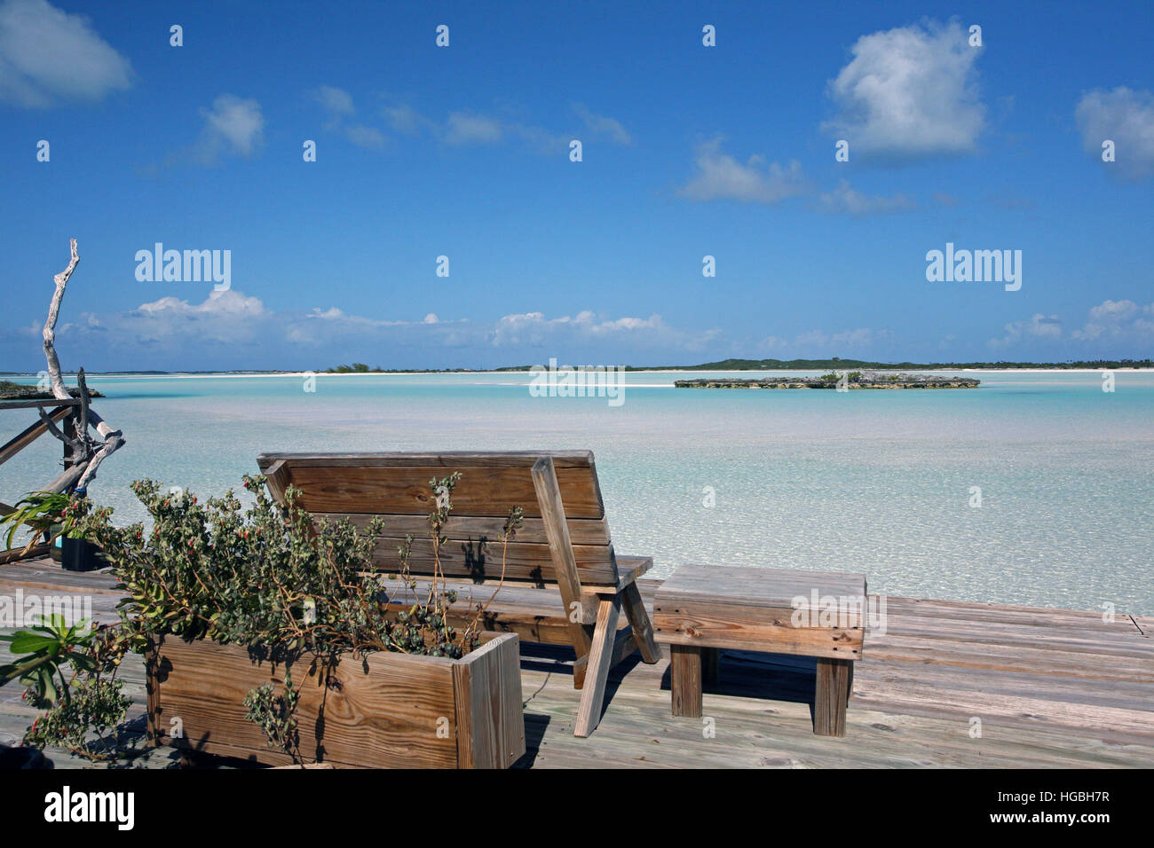 Remota isla en las Bahamas Foto de stock