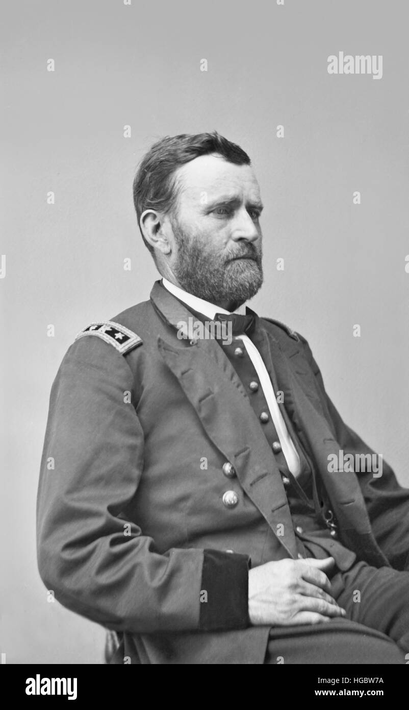 General Ulysses S. Grant del Ejército de la Unión. Foto de stock