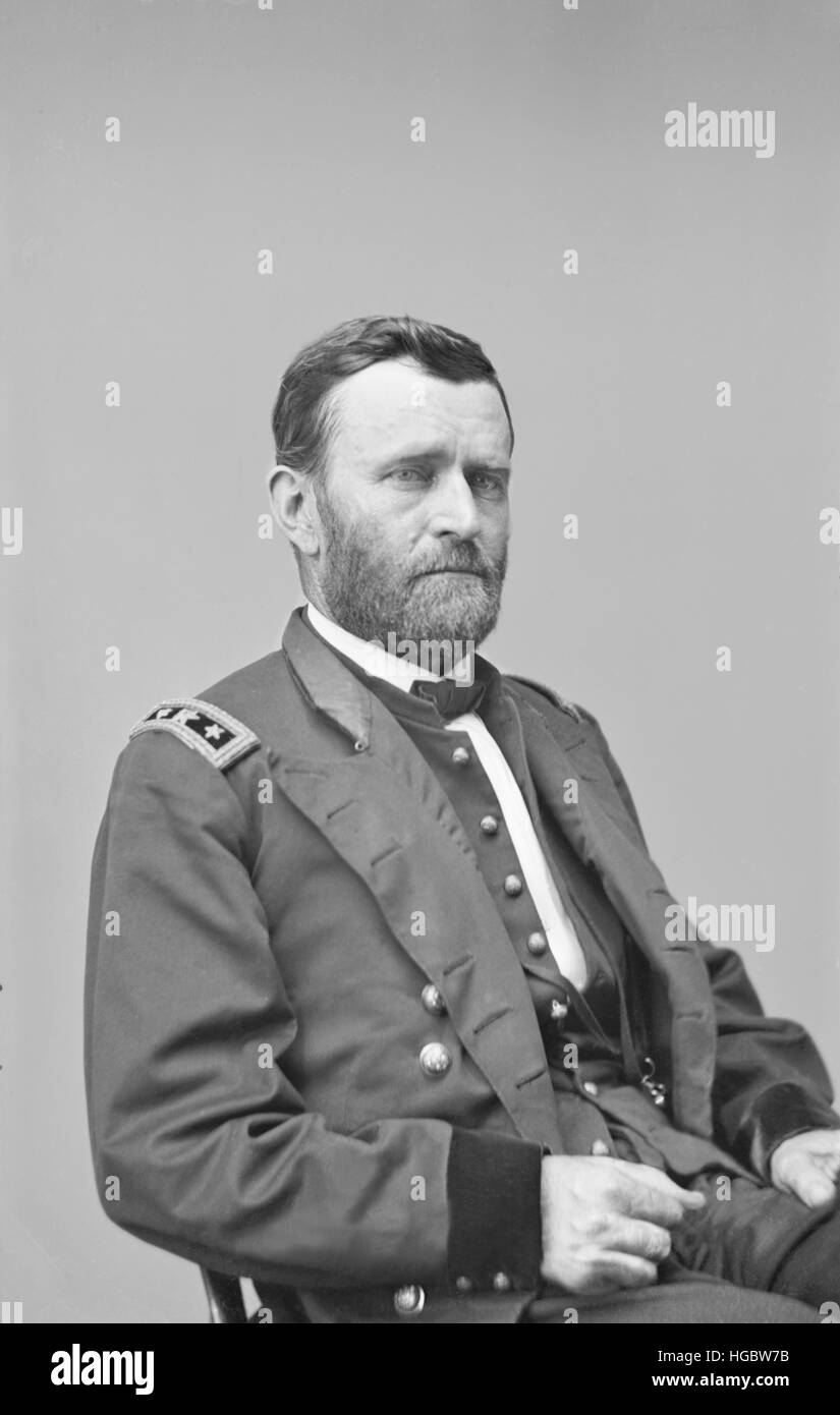 General Ulysses S. Grant del Ejército de la Unión. Foto de stock