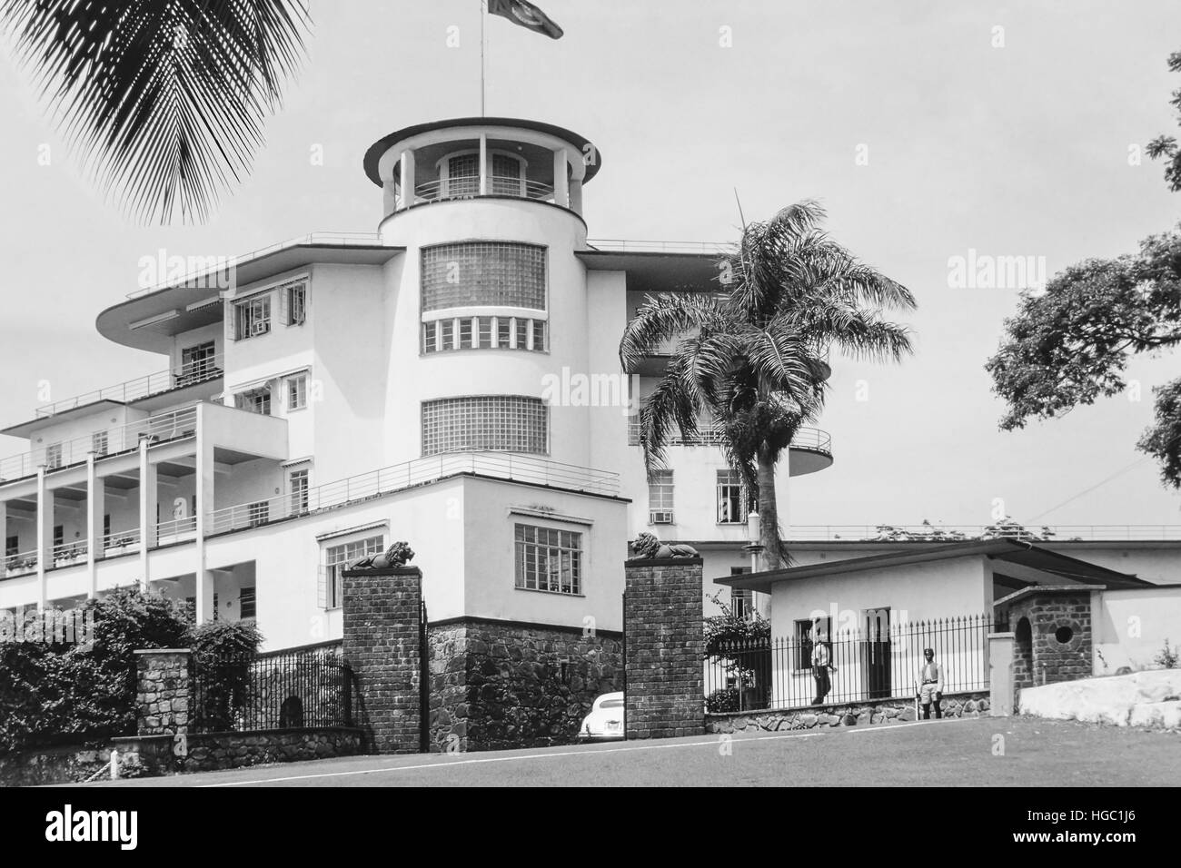 Los Primeros Ministros House (ahora la Casa del Estado), Freetown, Sierra Leona, 1962. Foto de stock