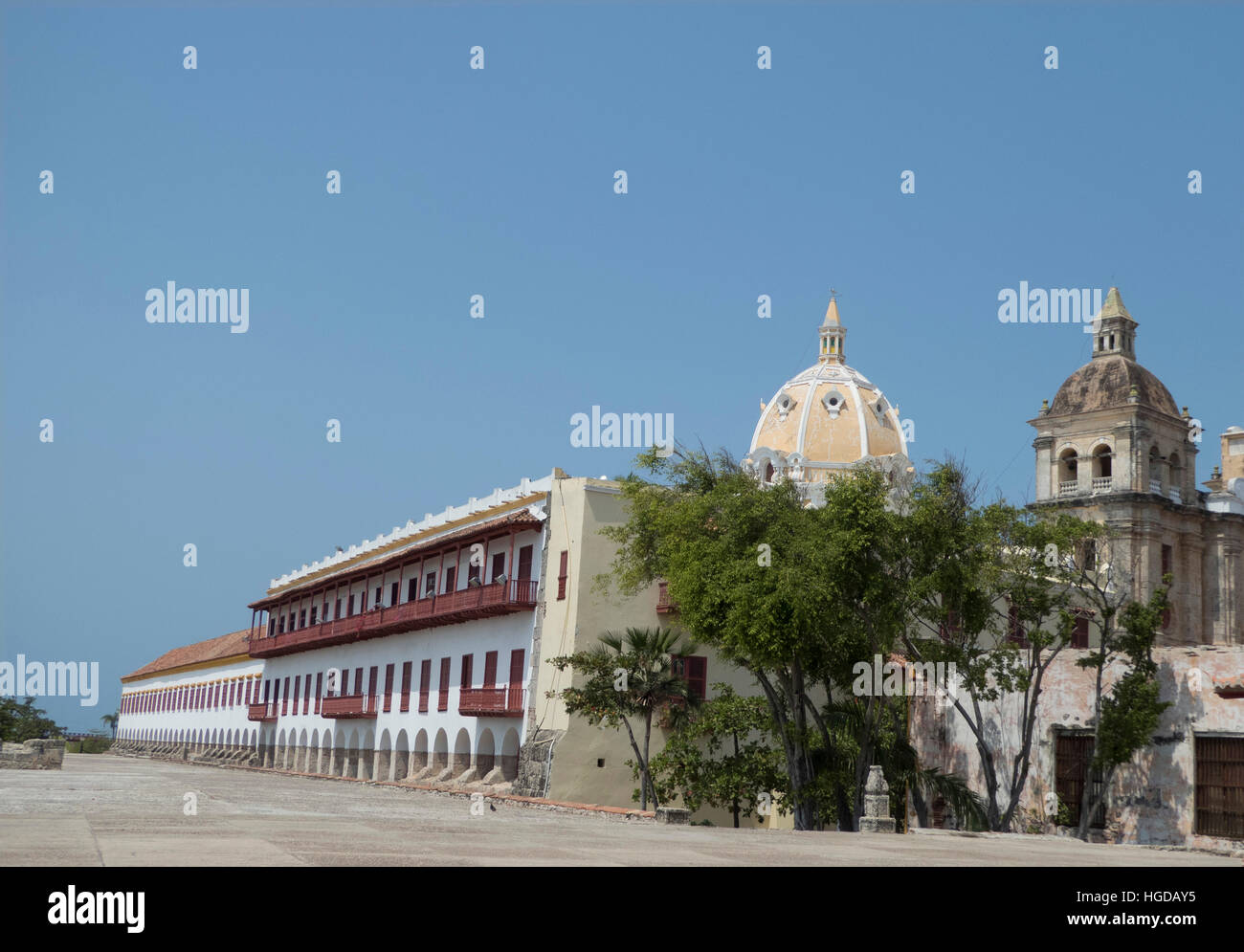 Casco antiguo de la ciudad, Cartagena de Indias, Colombia Foto de stock