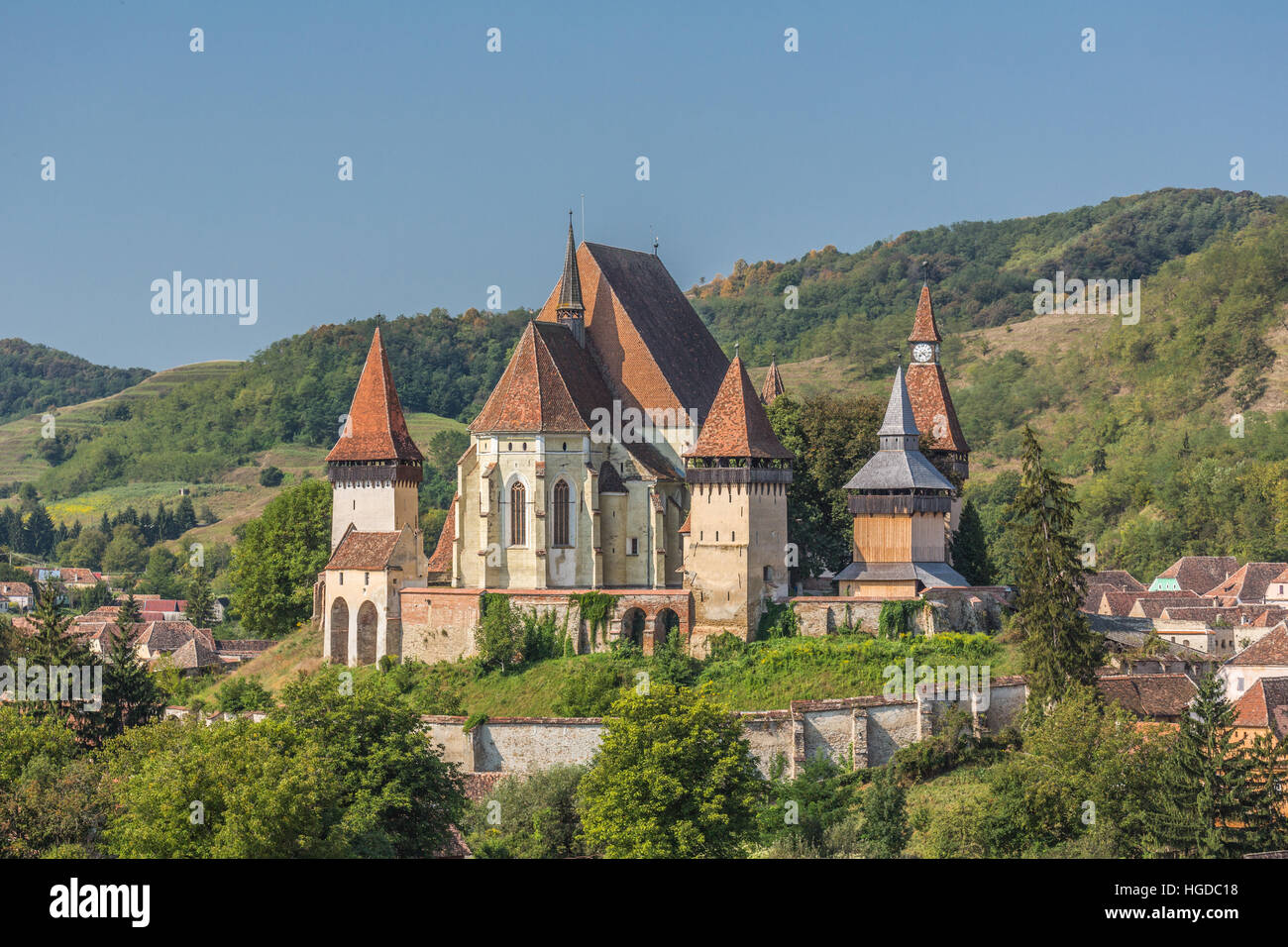 Rumania, Sibiu, condado, ciudad, Biertan iglesia fortificada de Biertan, patrimonio de la humanidad, Foto de stock