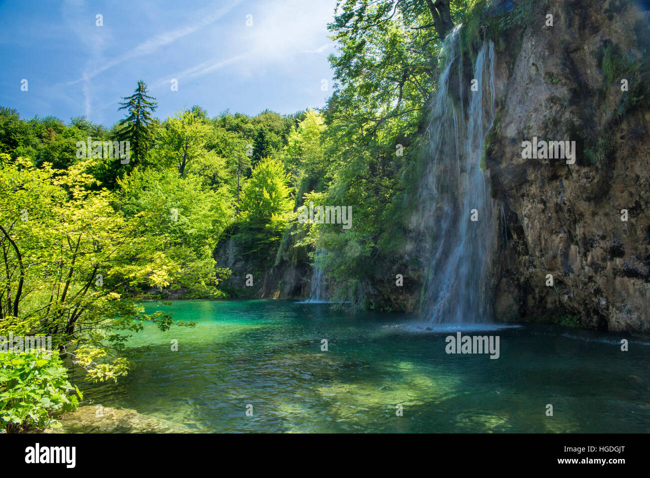 Los lagos de Plitvice, Parque Nacional Foto de stock