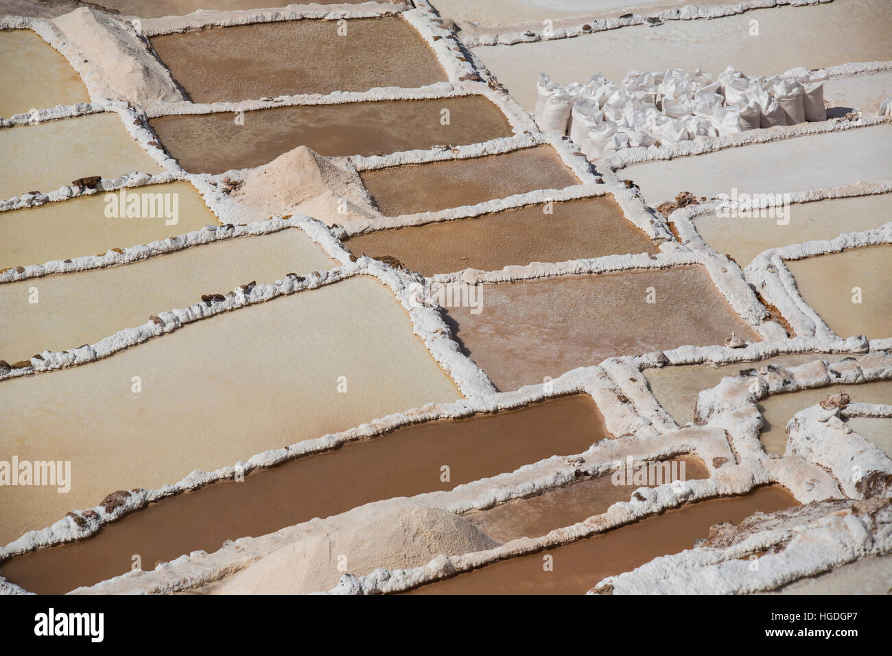 Terrazas de sal de Maras, Foto de stock
