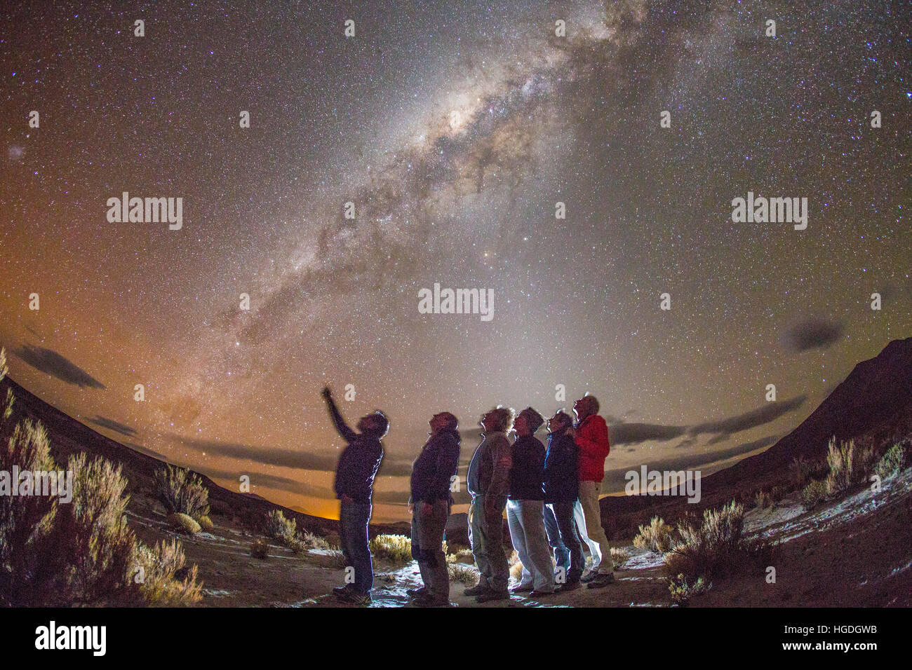 Star sky, Bolivia Foto de stock