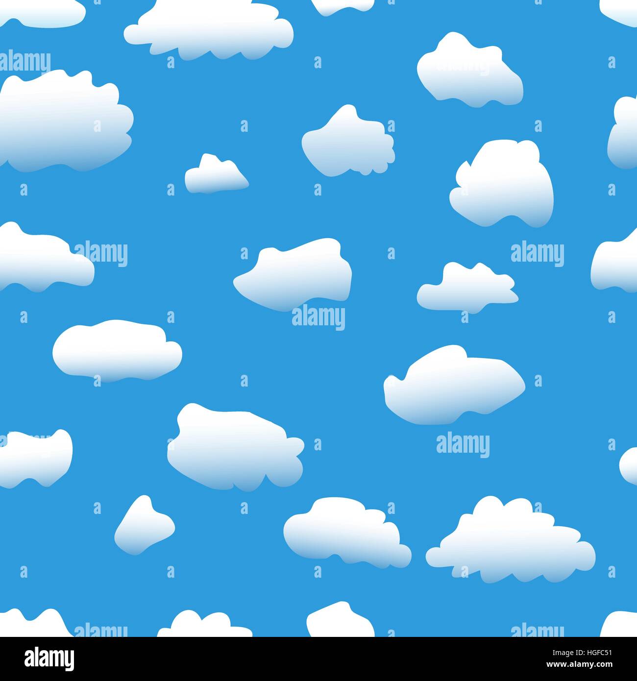 Antecedentes vectoriales sin fisuras: Sky & nubes papel tapiz Imagen Vector  de stock - Alamy