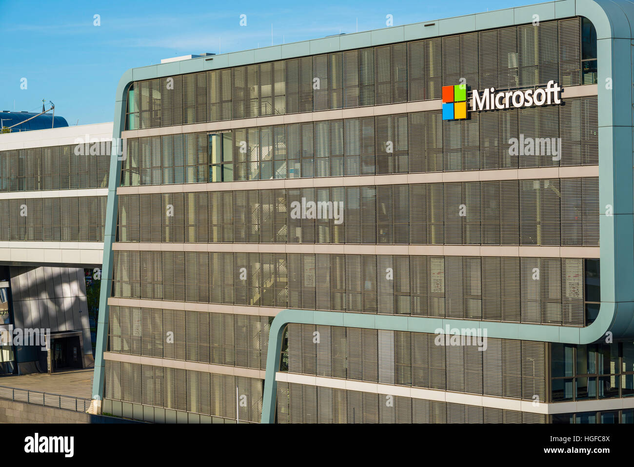 Creación de Microsoft, RheinauArtOffice, río Rin, Colonia Foto de stock