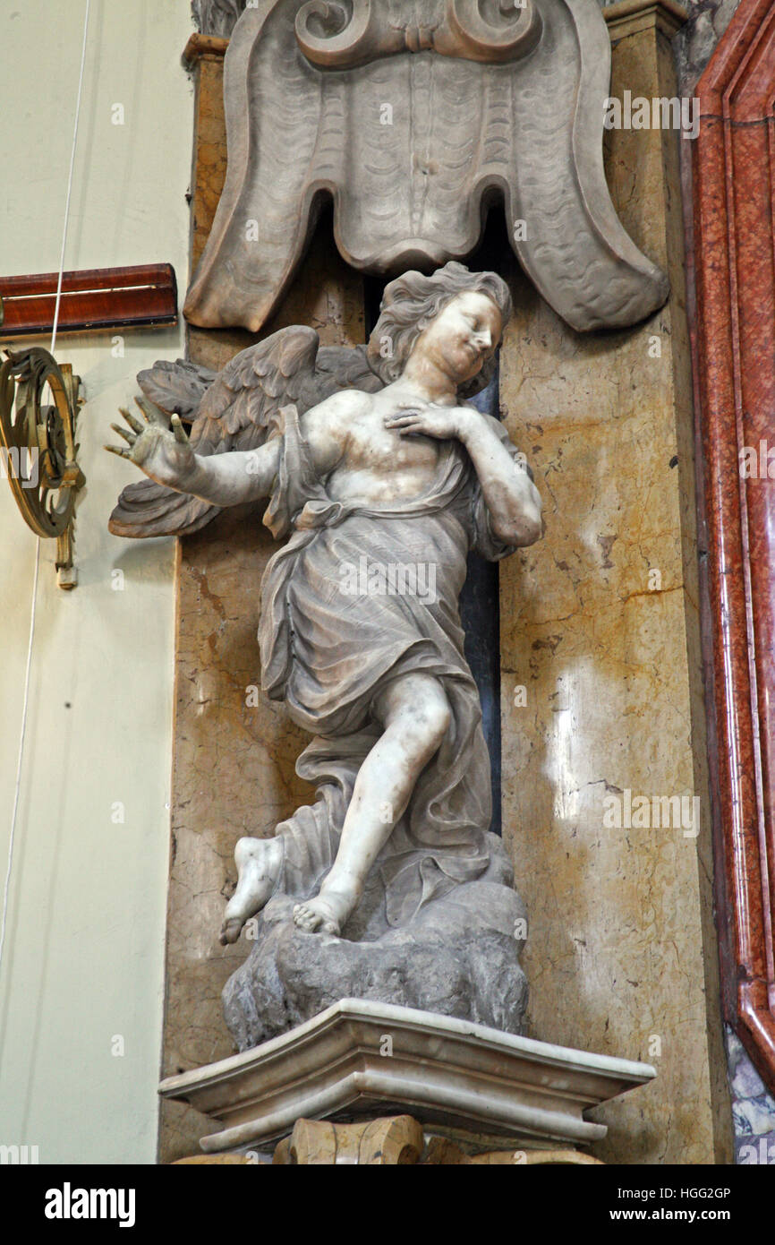 Iglesias de Dubrovnik,altar ángeles,Croacia,Europa,1 Foto de stock