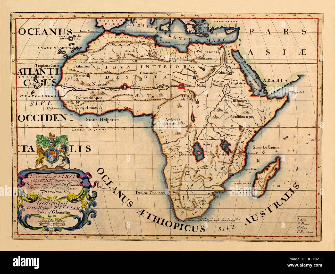Mapa de África 1700 Fotografía de stock Alamy