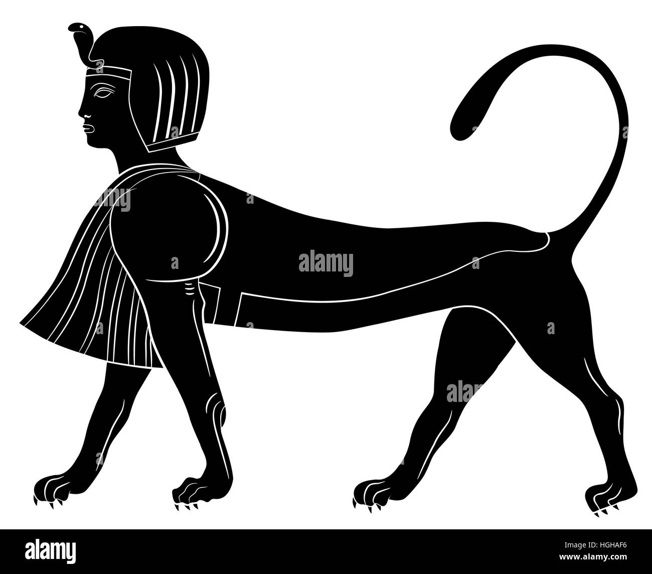 Sphinx - criatura mítica del antiguo Egipto Foto de stock