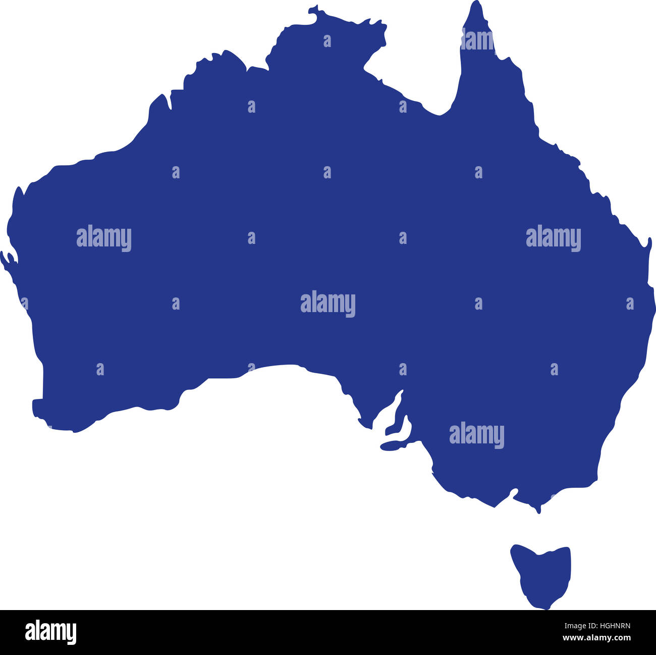 Mapa de Australia Foto de stock