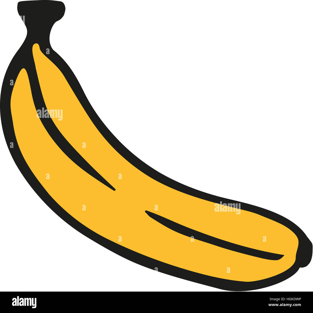 Banana estilo retro de dibujos animados Fotografía de stock - Alamy