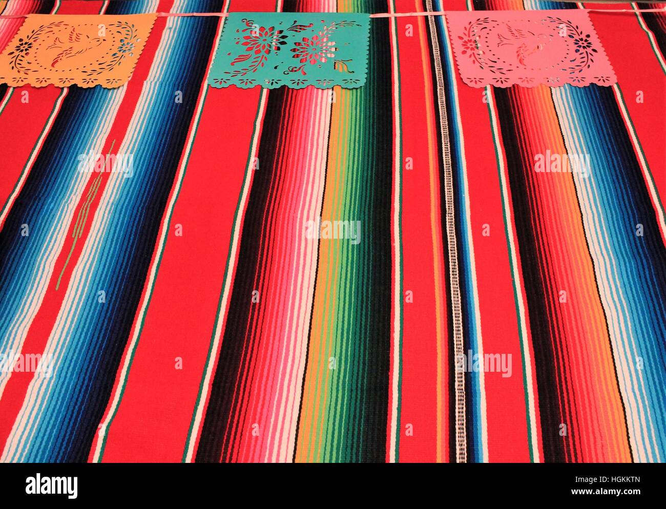 Papel picado bunting serape poncho mexicano cinco de mayo fiesta de