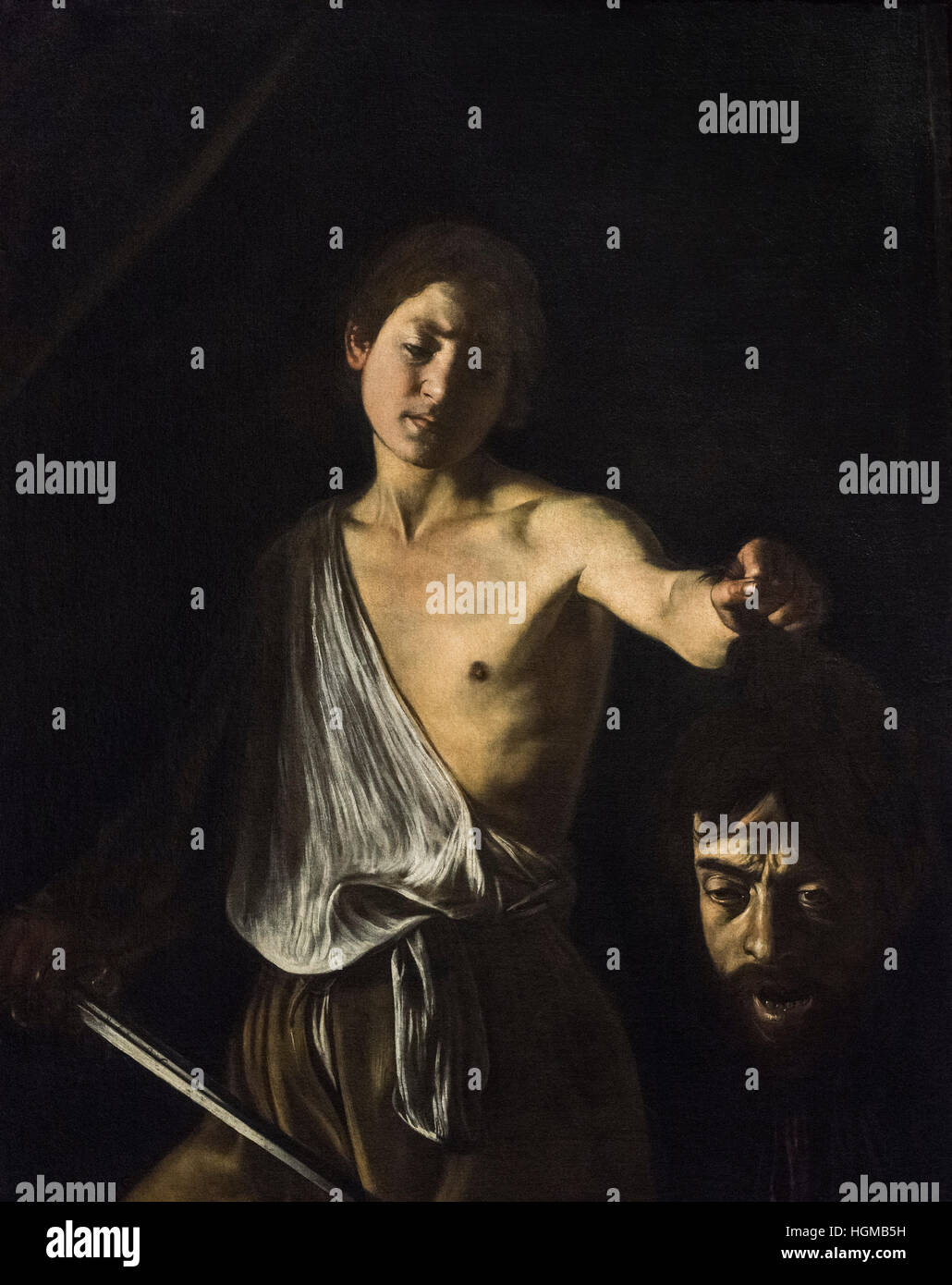 Roma. Italia. David con la cabeza de Goliat de Caravaggio, 1609/10, la