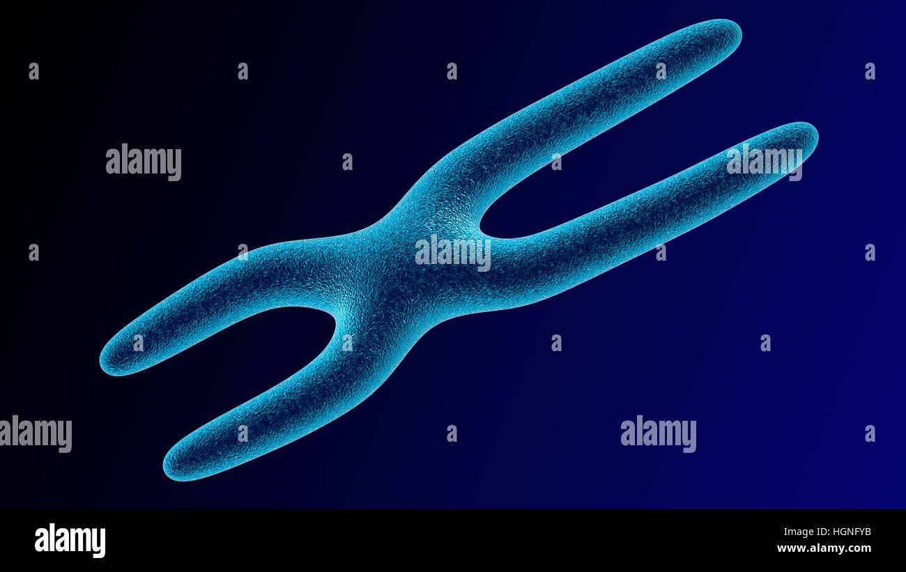 Cromosoma X . 3D Render Foto de stock
