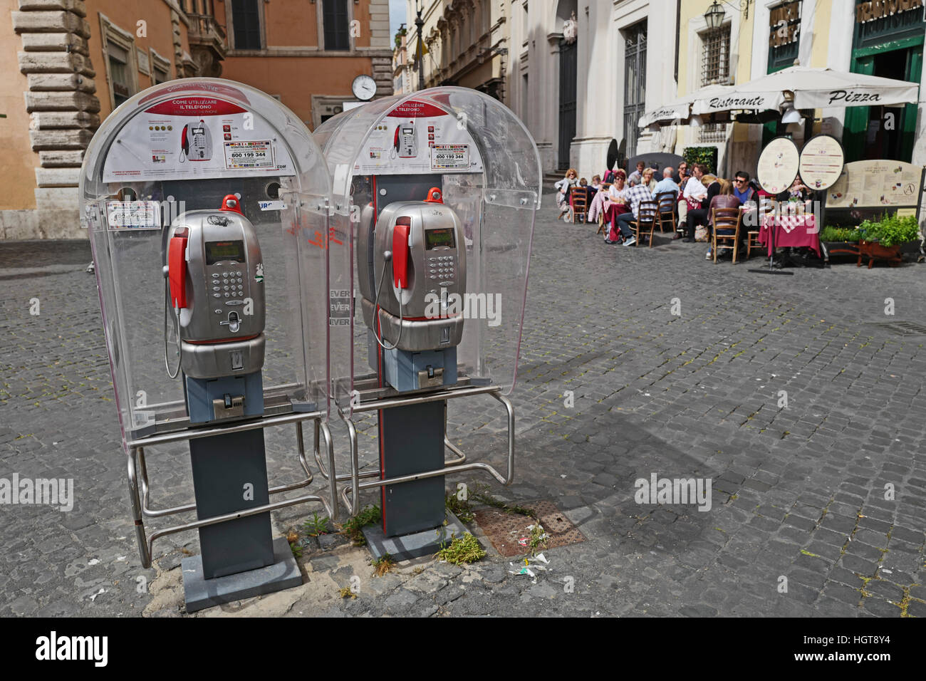 Teléfono en Roma inicio Foto de stock