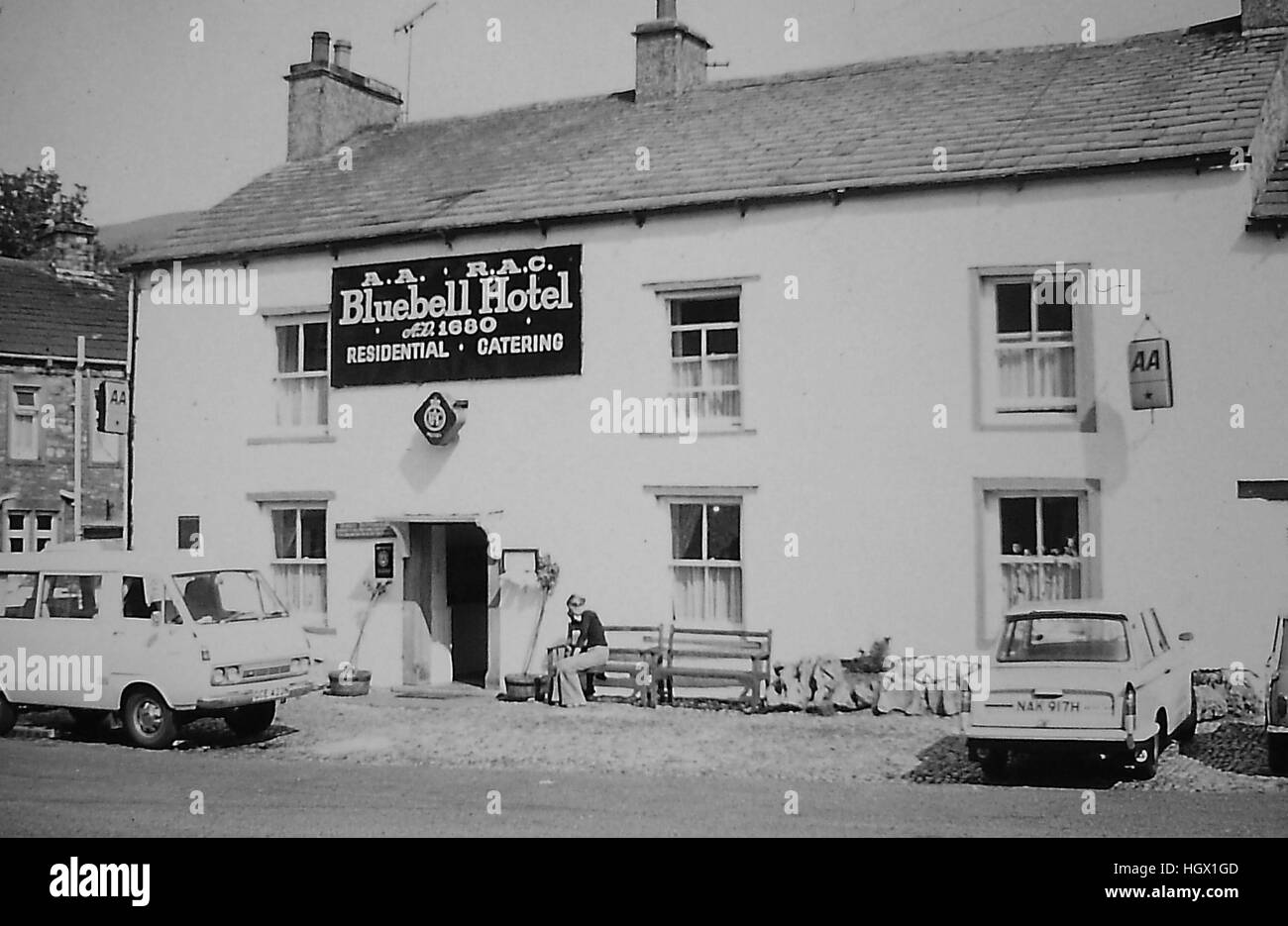 El Bluebell Inn Kettlewell Foto de stock