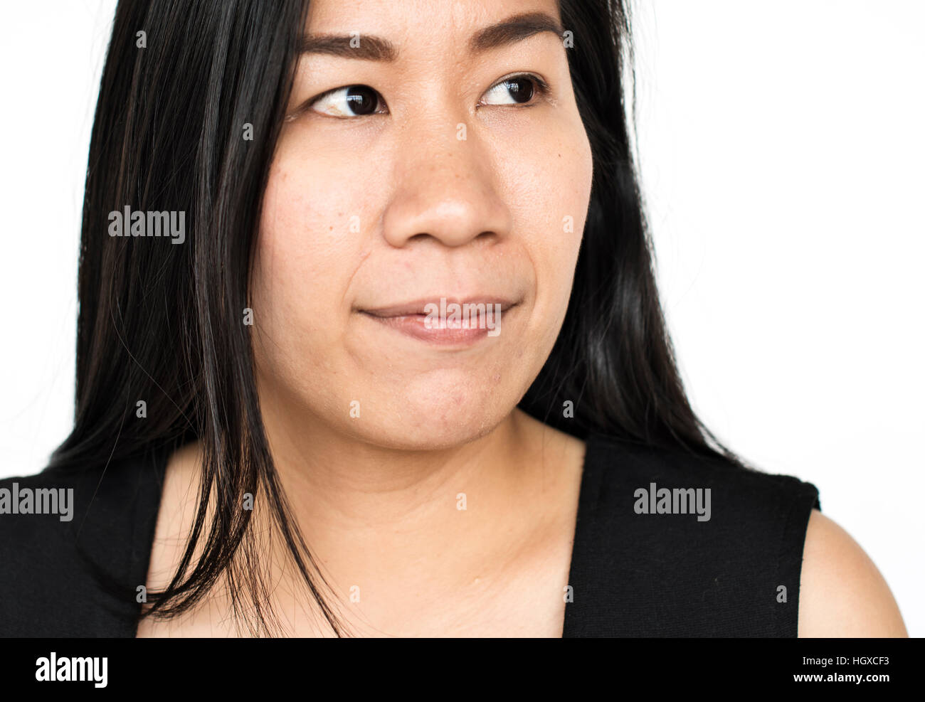 Concepto de etnia asiática Mujer Studio Foto de stock