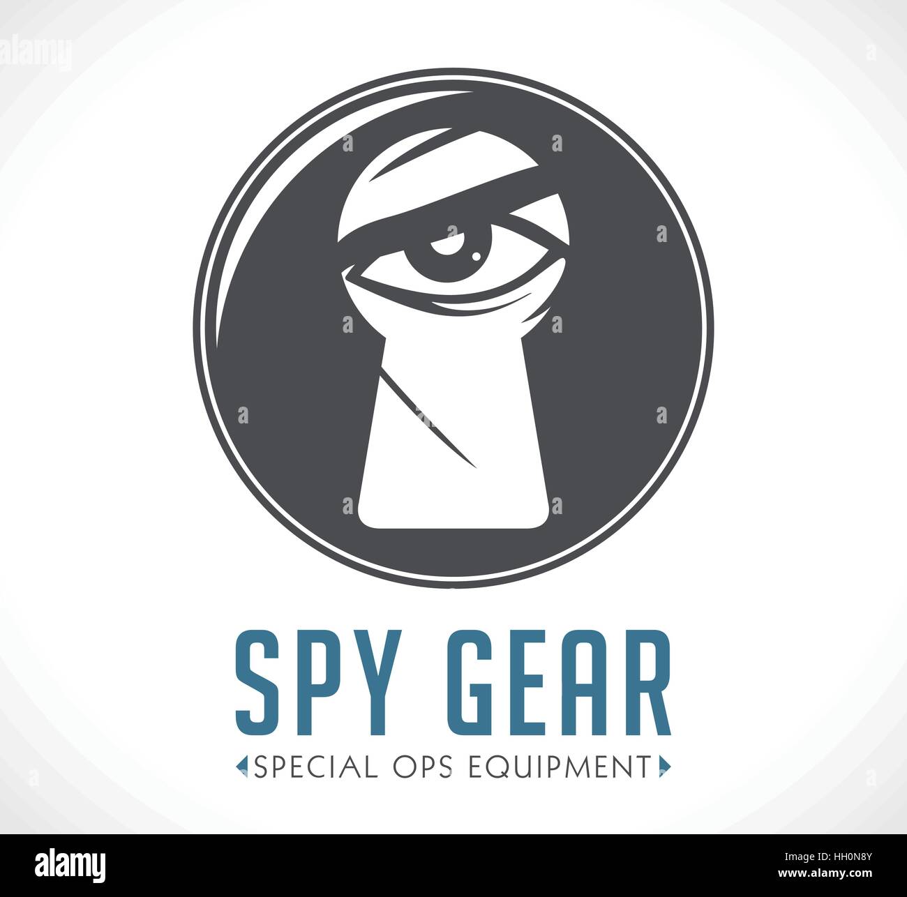 Concepto del logotipo de tienda espía Ilustración del Vector