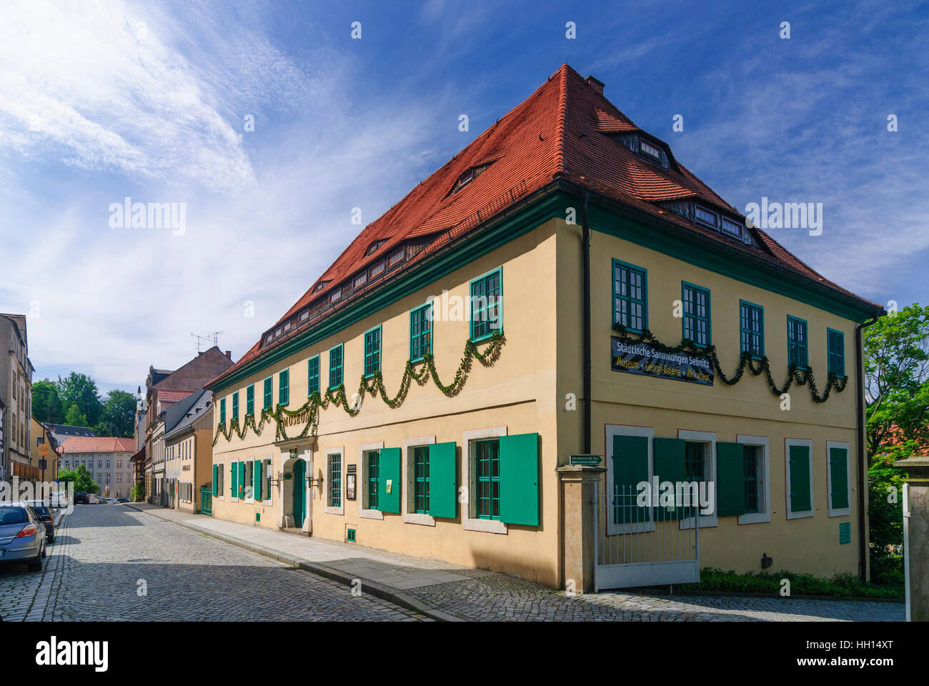 Sebnitz: museo local y fabricación de flores de seda, Sajonia, Sajonia, Alemania Foto de stock