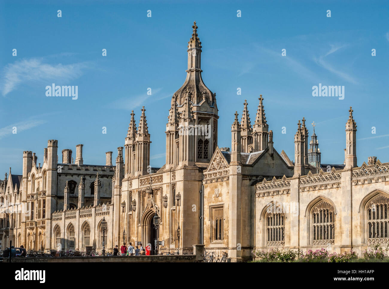 King's College Gate House en University City Cambridge, Inglaterra Foto de stock