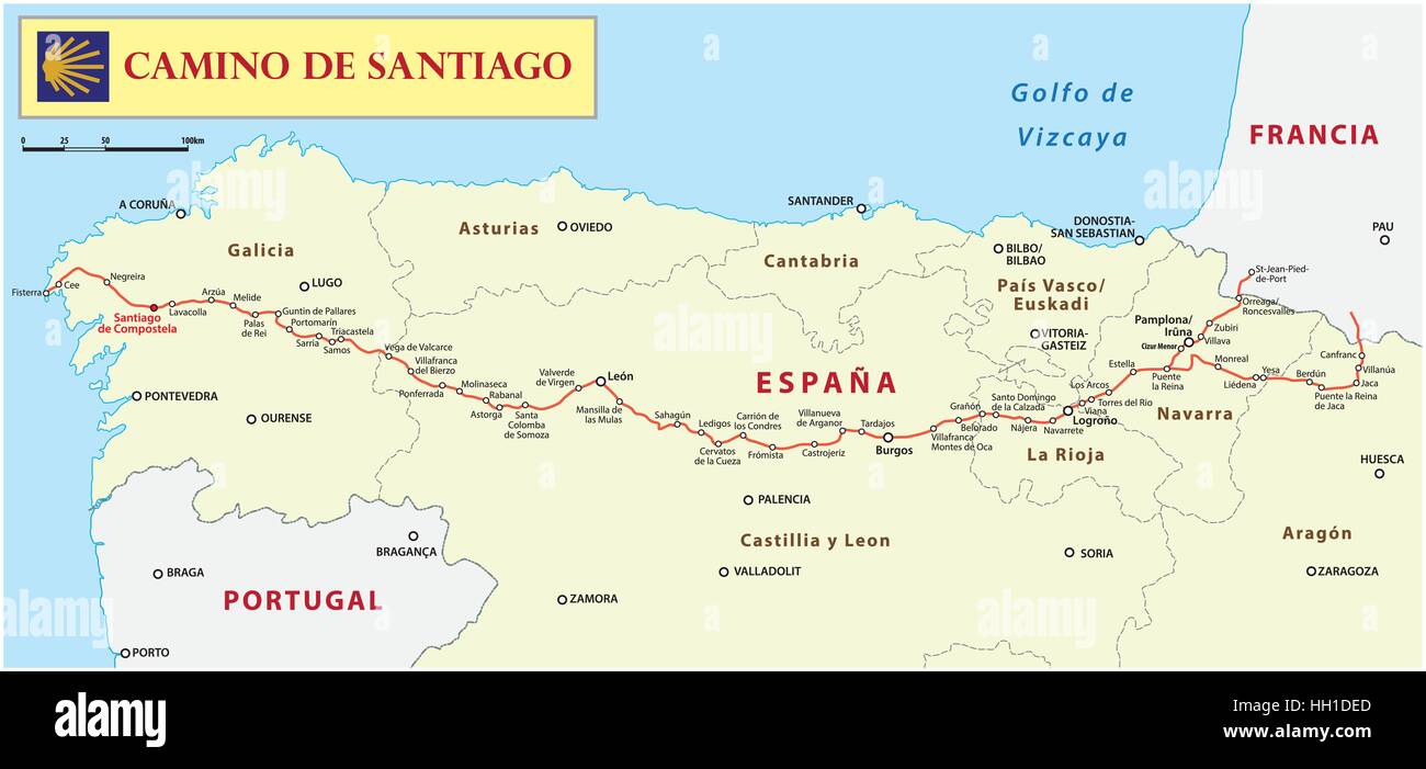 El mapa del Camino de Santiago - Mapas de El Orden Mundial - EOM