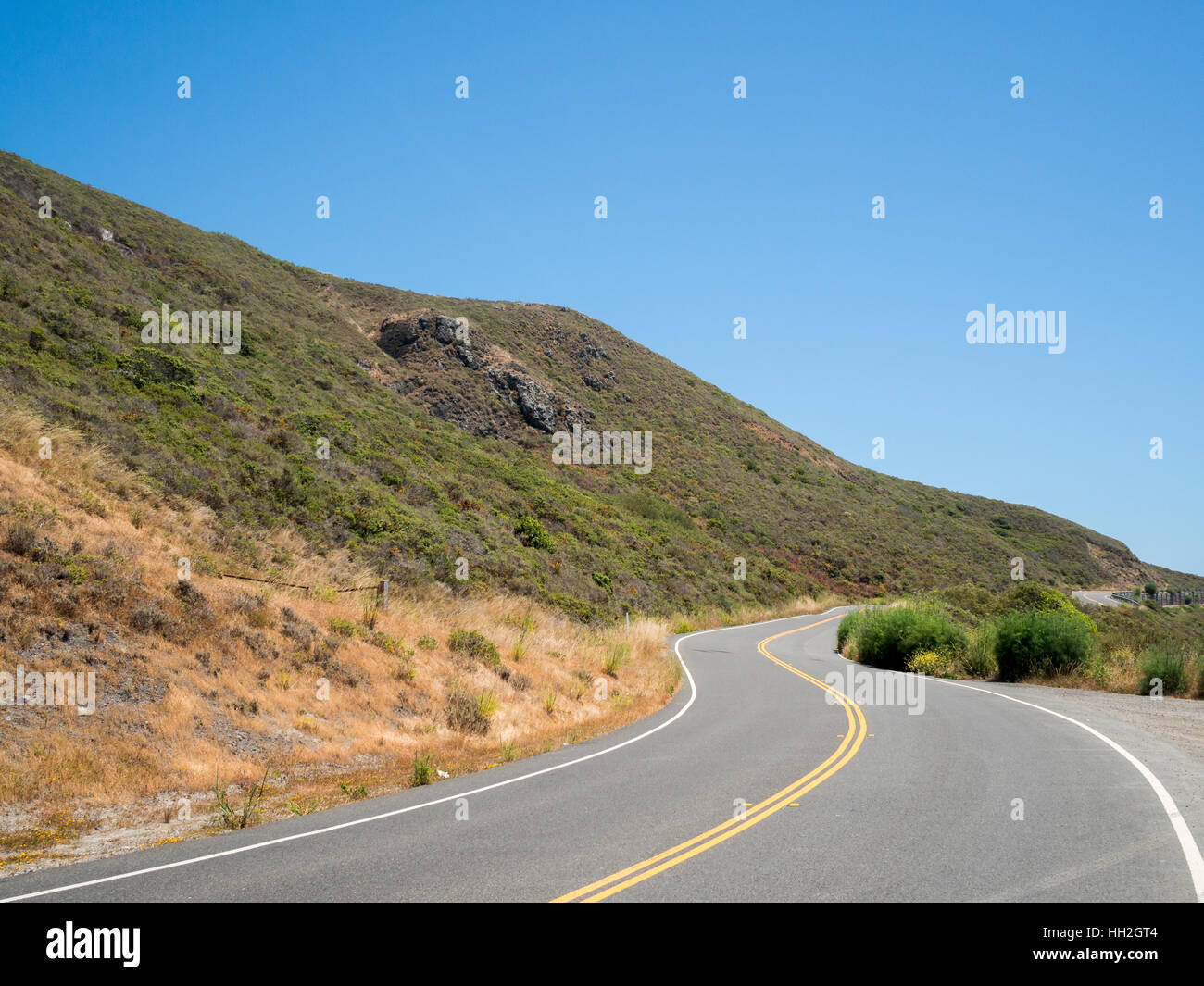 Marin County sinuosa carretera Foto de stock