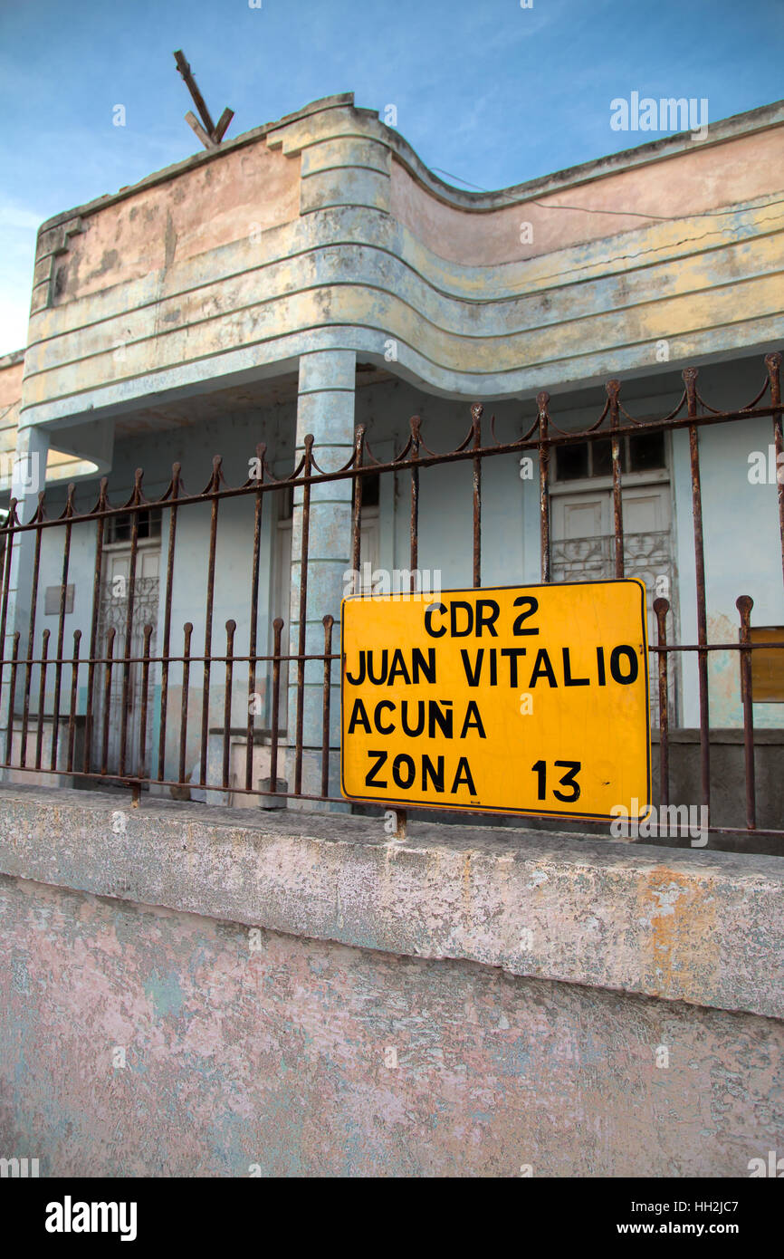 Casa en Bayamp jefe de CDR, Cuba Foto de stock