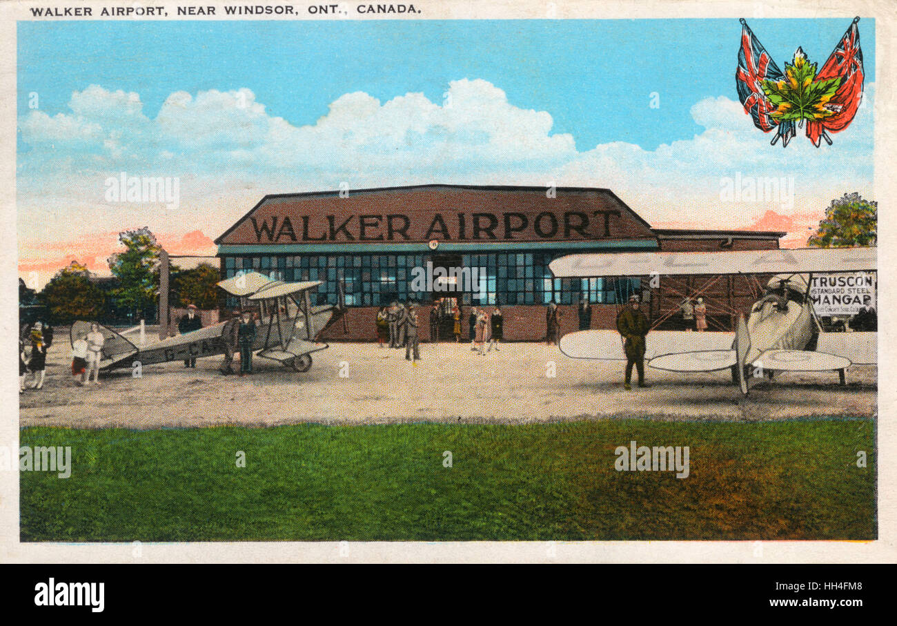 Walker aeropuerto cerca de Windsor, Ontario, Canadá. Foto de stock