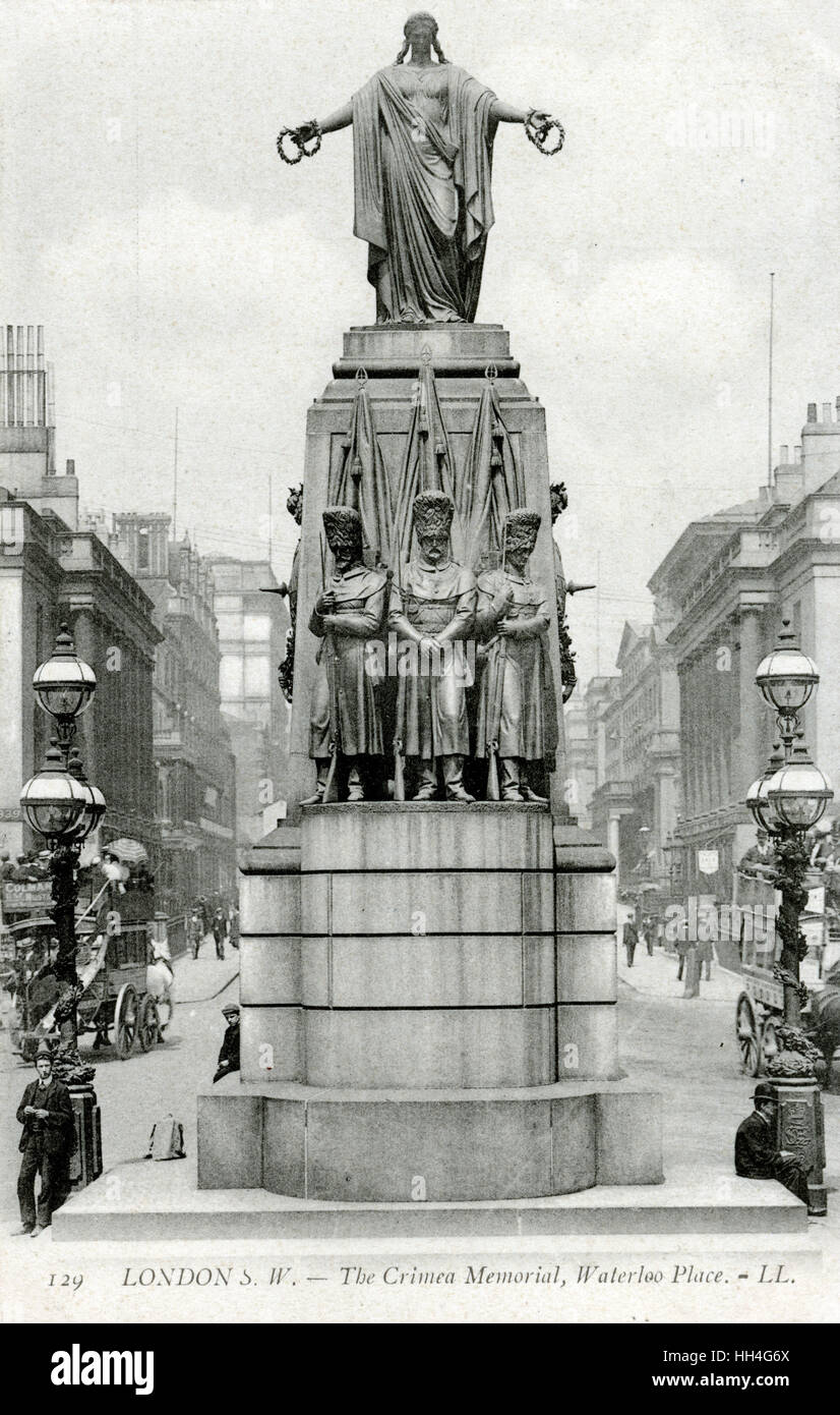 La Crimea Memorial, Waterloo Place, Londres Foto de stock