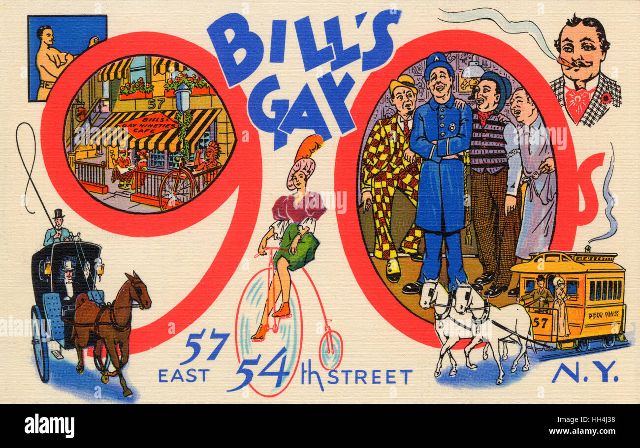 Bill's Gay de los noventa, Nueva York, EE.UU Foto de stock