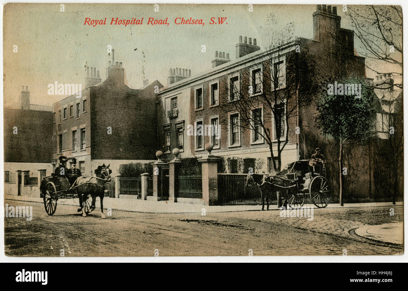 Esquina de Tite Street - el Royal Hospital Road, Chelsea Foto de stock
