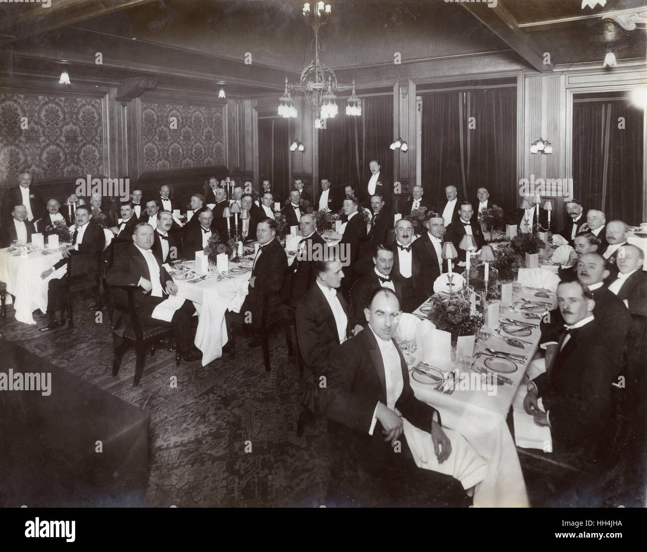 Cena de la Reunión Anual de los Ingenieros Reales, 1925 Foto de stock