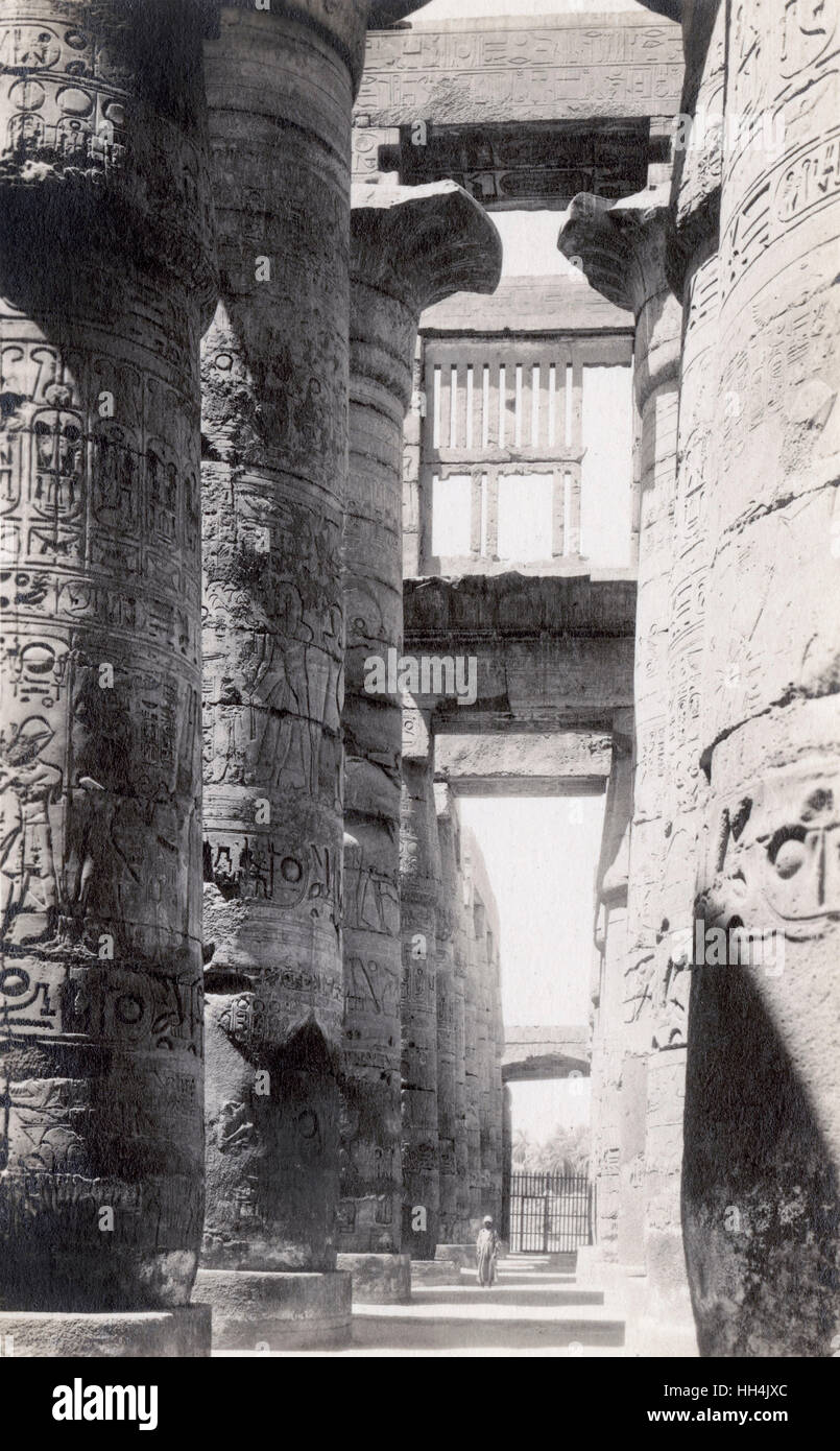 Gran Salón Hipostilar en Karnak, Egipto Foto de stock