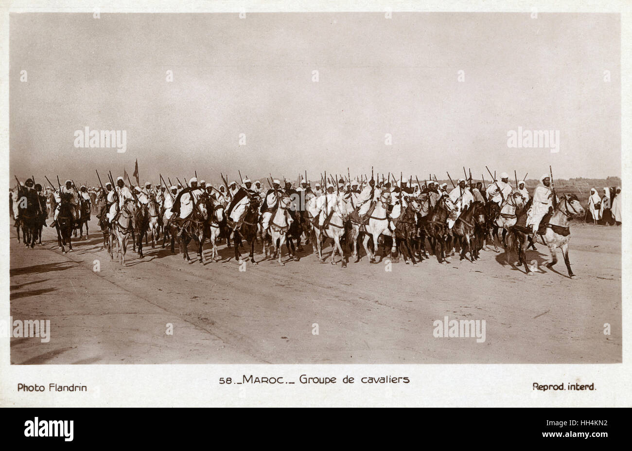 Tropas de caballería - Marruecos Foto de stock