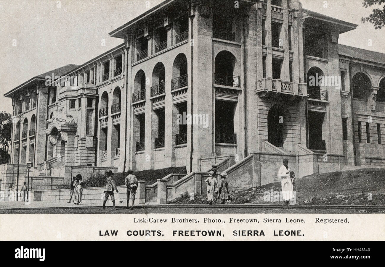 Los tribunales de justicia, Freetown, Sierra Leona, en África occidental. Foto de stock
