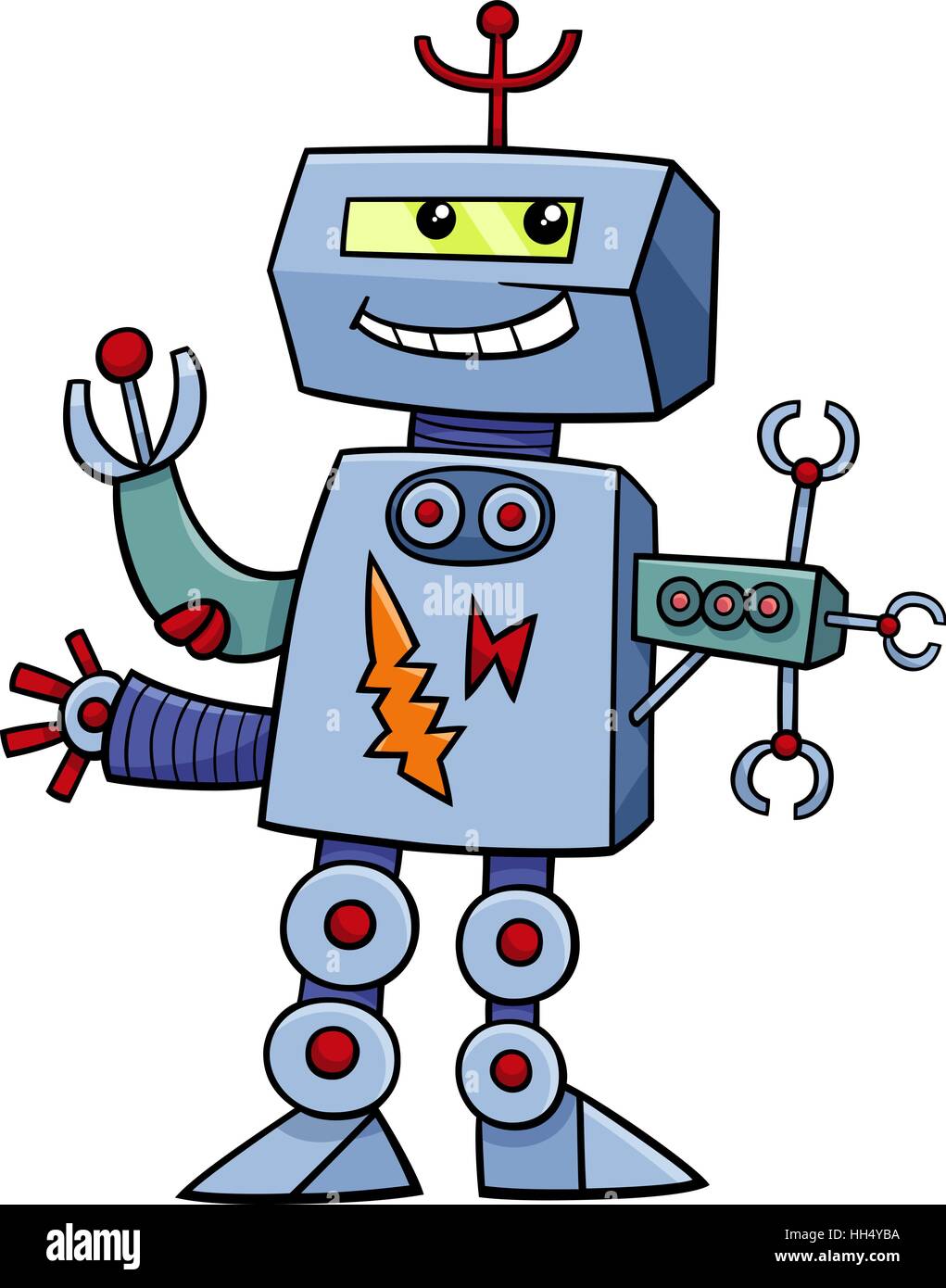 Ilustración de dibujos animados de robots de ciencia ficción o fantasía  carácter Imagen Vector de stock - Alamy